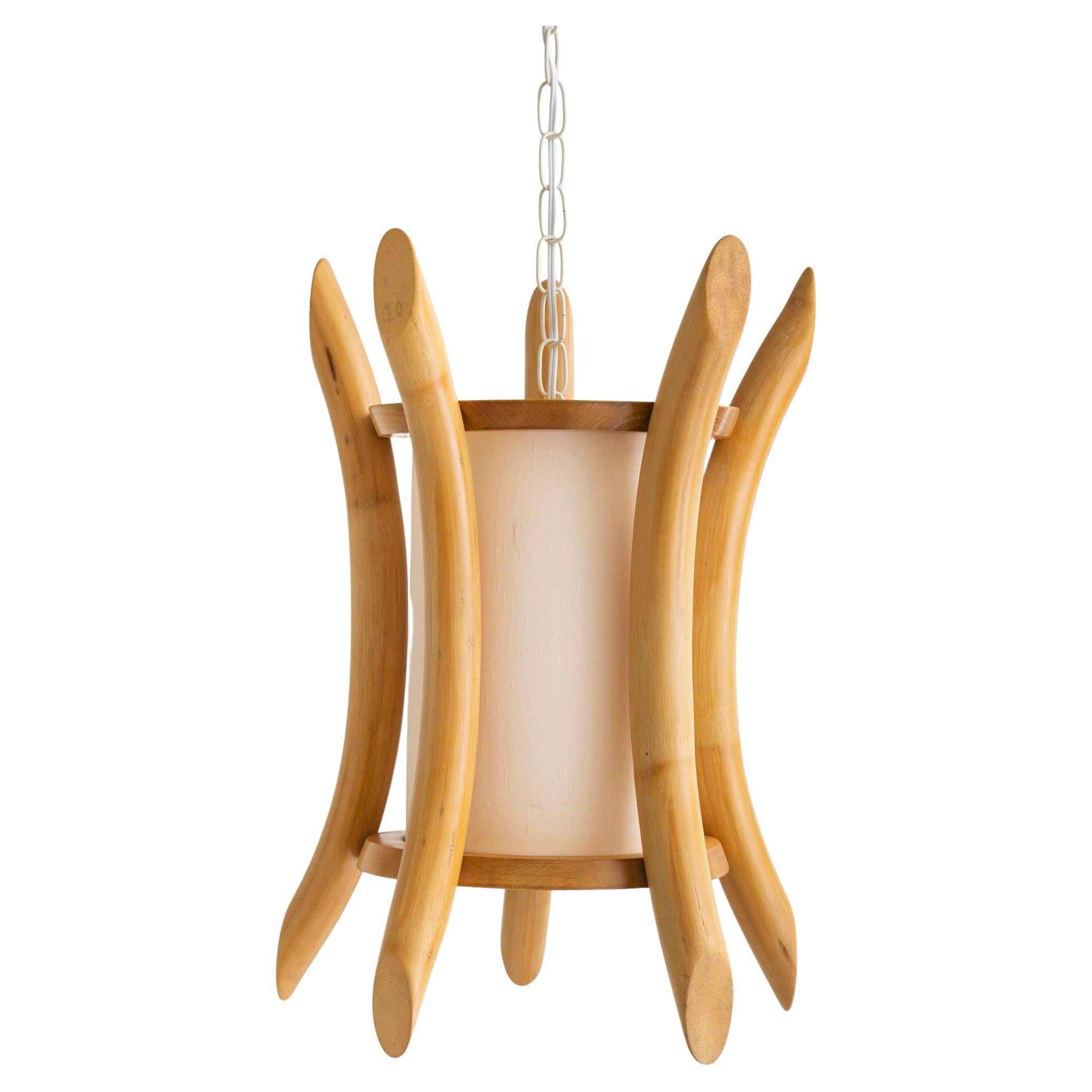 Mid-Century Bamboo Pendant Light For Sale at 1stDibs