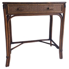 Mid Century Bamboo & Rattan Cane Dressing Table desk  Angraves, 1970s