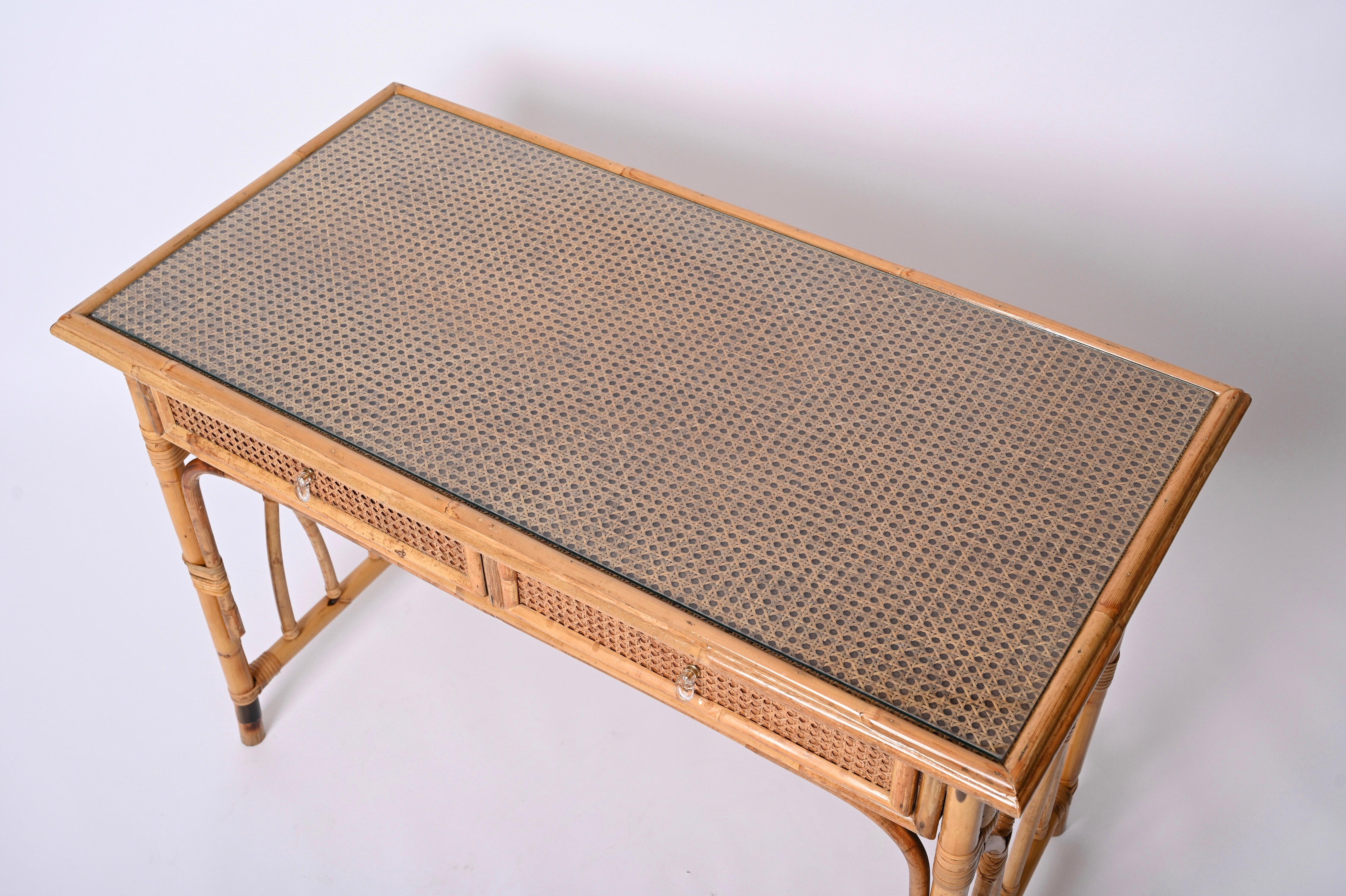 vintage bamboo desk
