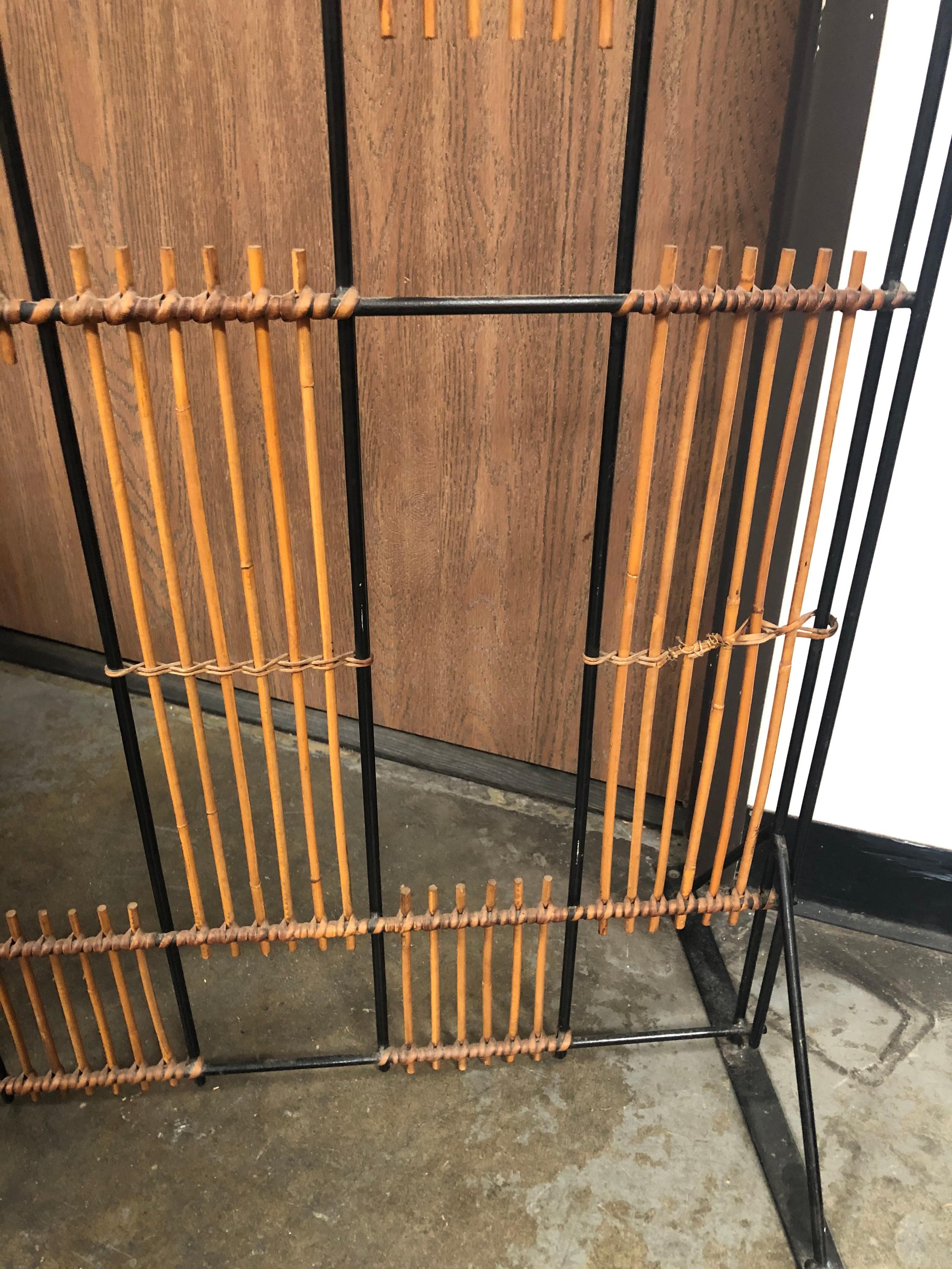 20th Century Midcentury Bamboo Screen For Sale