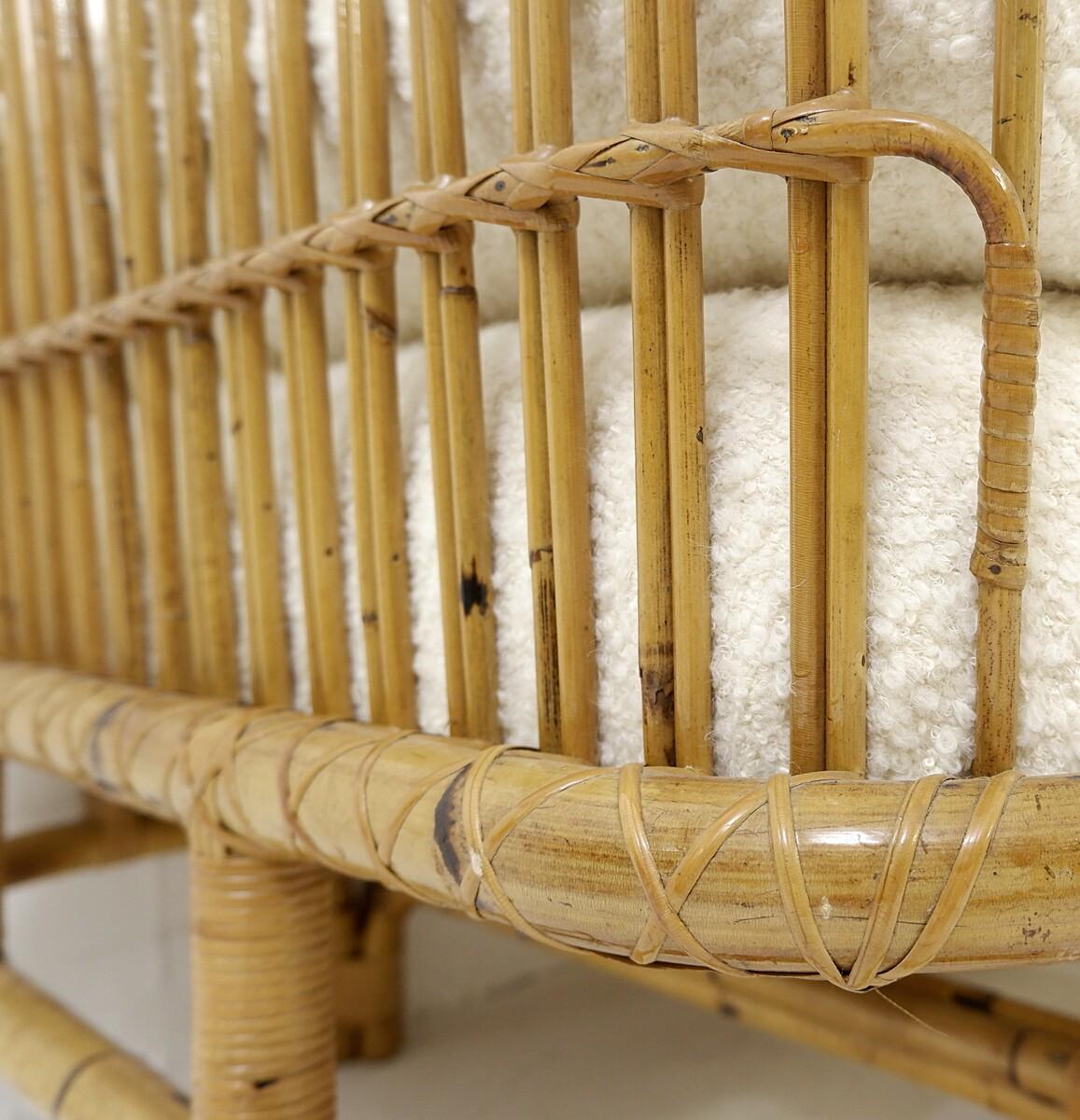 Mid-20th Century Mid-Century Bamboo Single / Day Bed, Italy 1960s