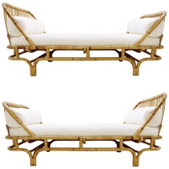 Mid-Century Bamboo Single / Day Bed, Italy 1960s