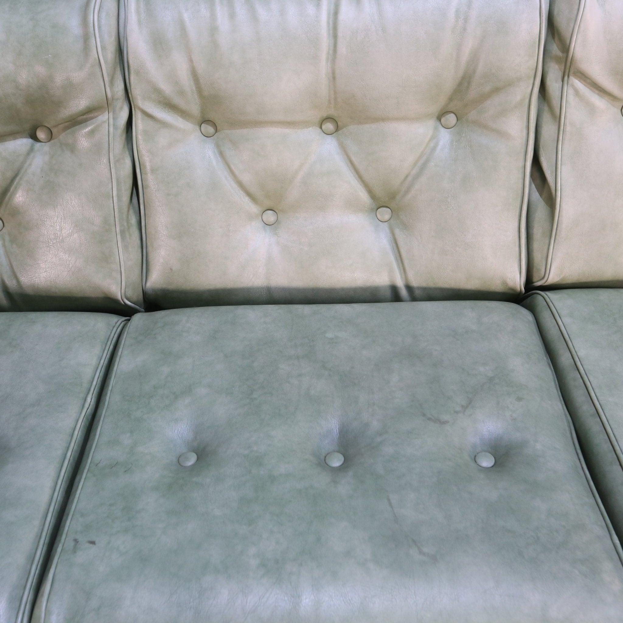 Bambus-Sofa aus der Mitte des Jahrhunderts von Angraves of Leicester (Leder) im Angebot