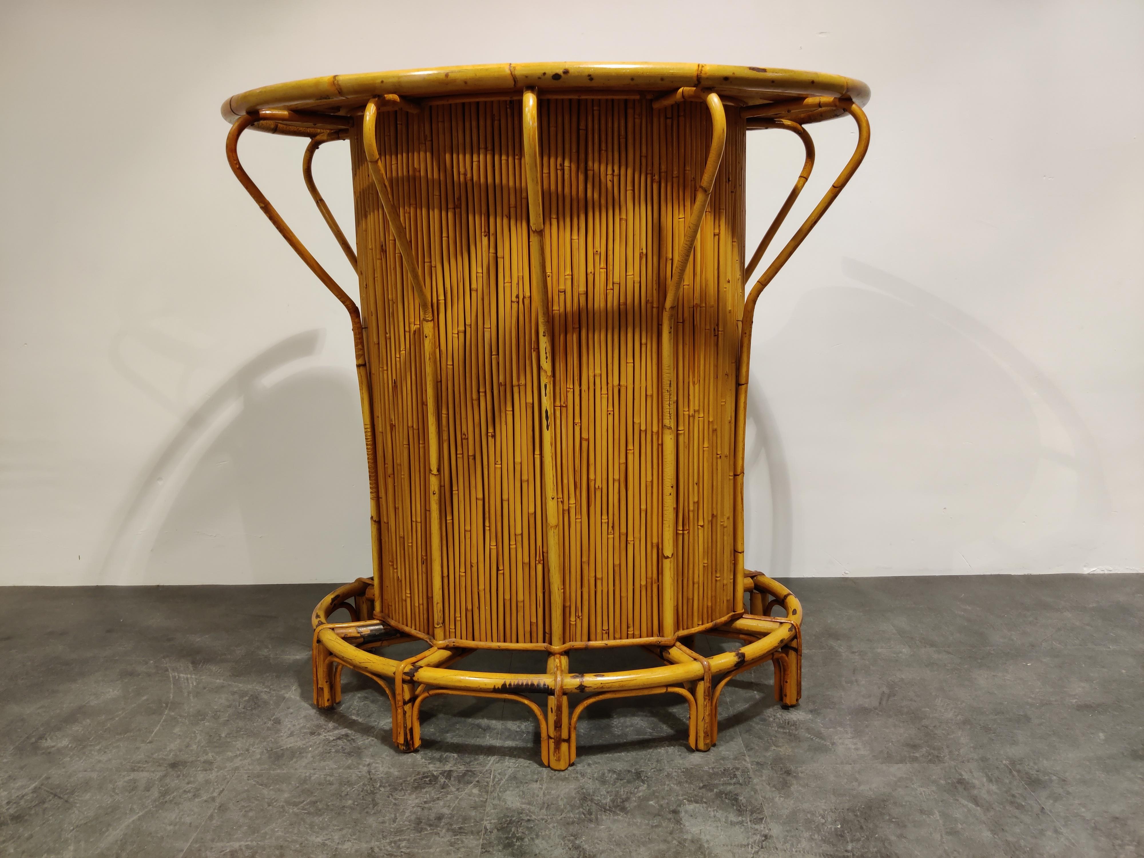 French Midcentury Bamboo Tiki Bar, 1960s
