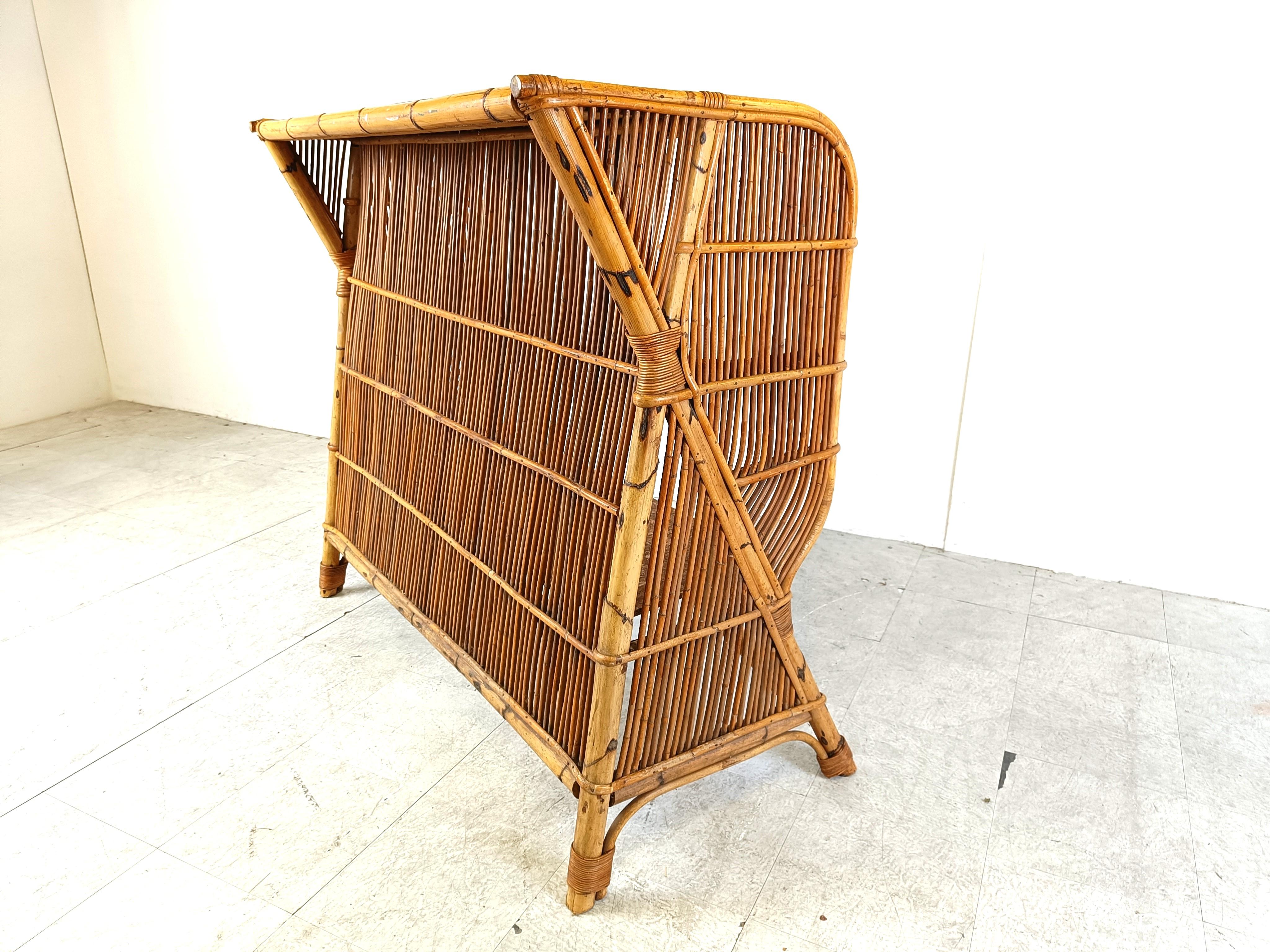 French Mid century Bamboo Tiki Bar, 1960s For Sale
