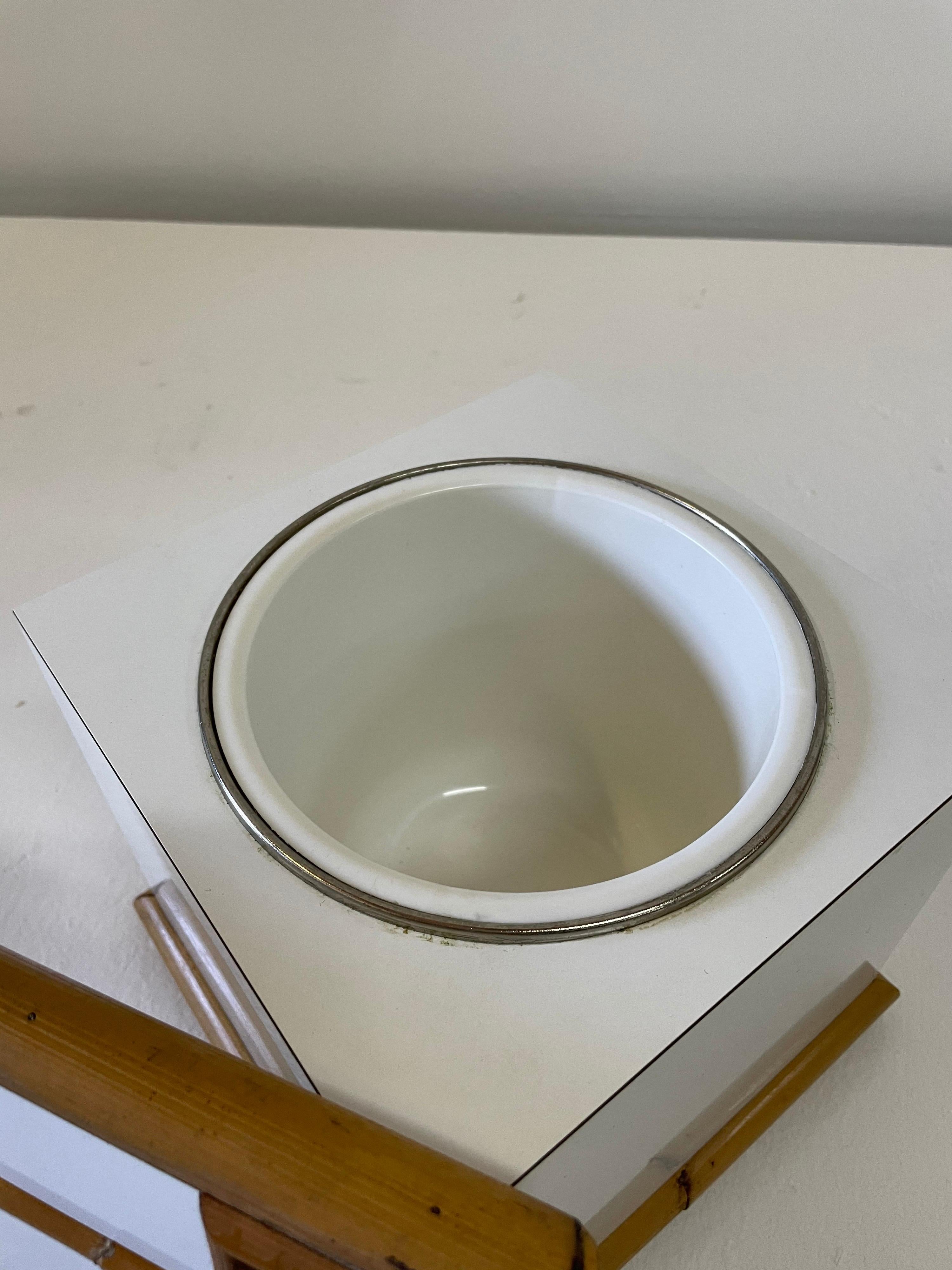 Mid-Century moderno Secchiello per il ghiaccio in bambù di metà secolo, anni '60 in vendita
