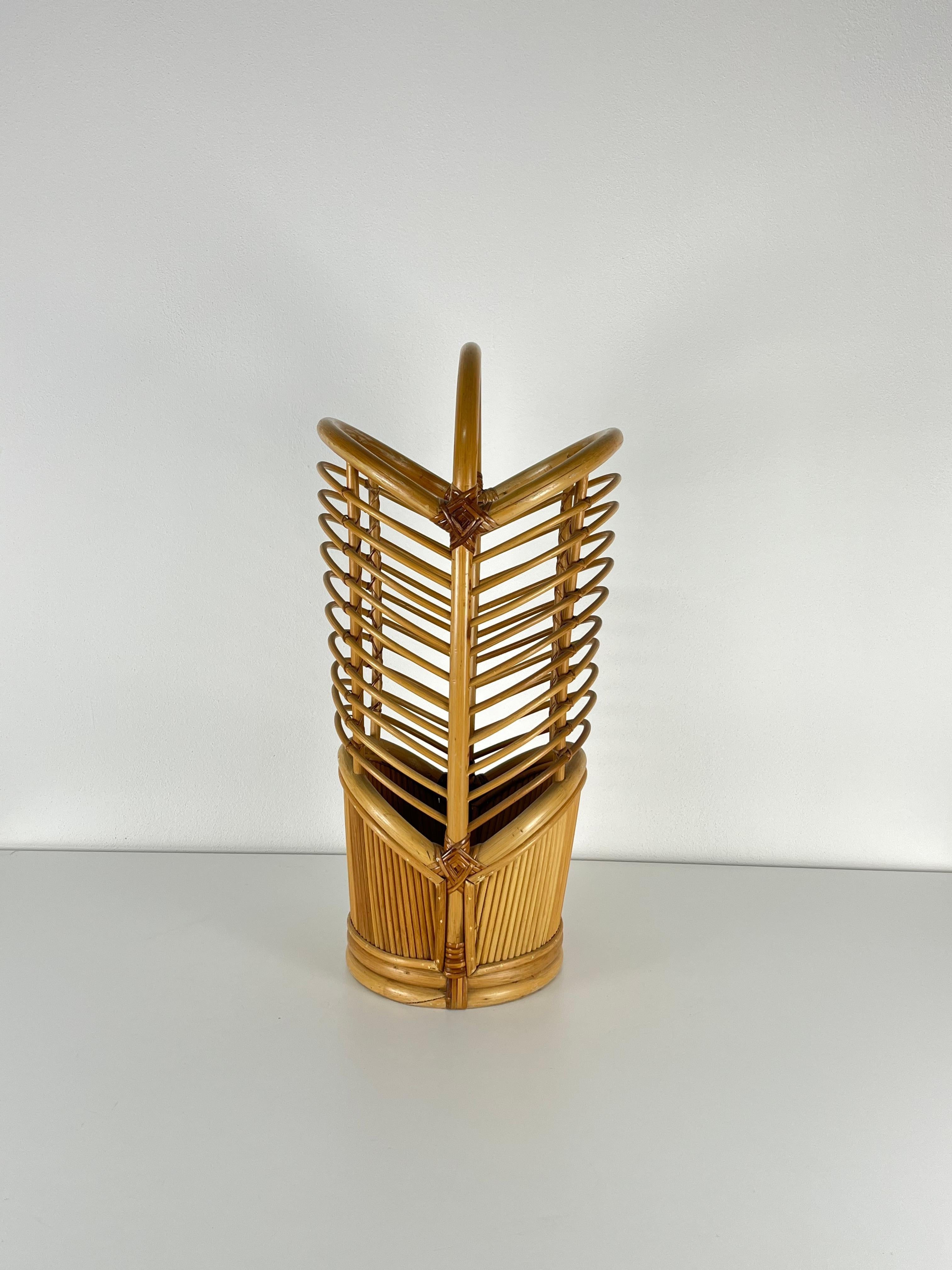 Mid-Century Bamboo Umbrella Stand, Made in Italy, 1960s For Sale 5