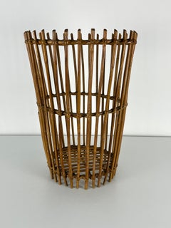 Mid-Century Bamboo Umbrella Stand, Made in Italy, 1960s