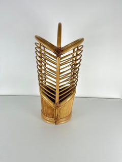 Mid-Century Bamboo Umbrella Stand, Made in Italy, 1960s