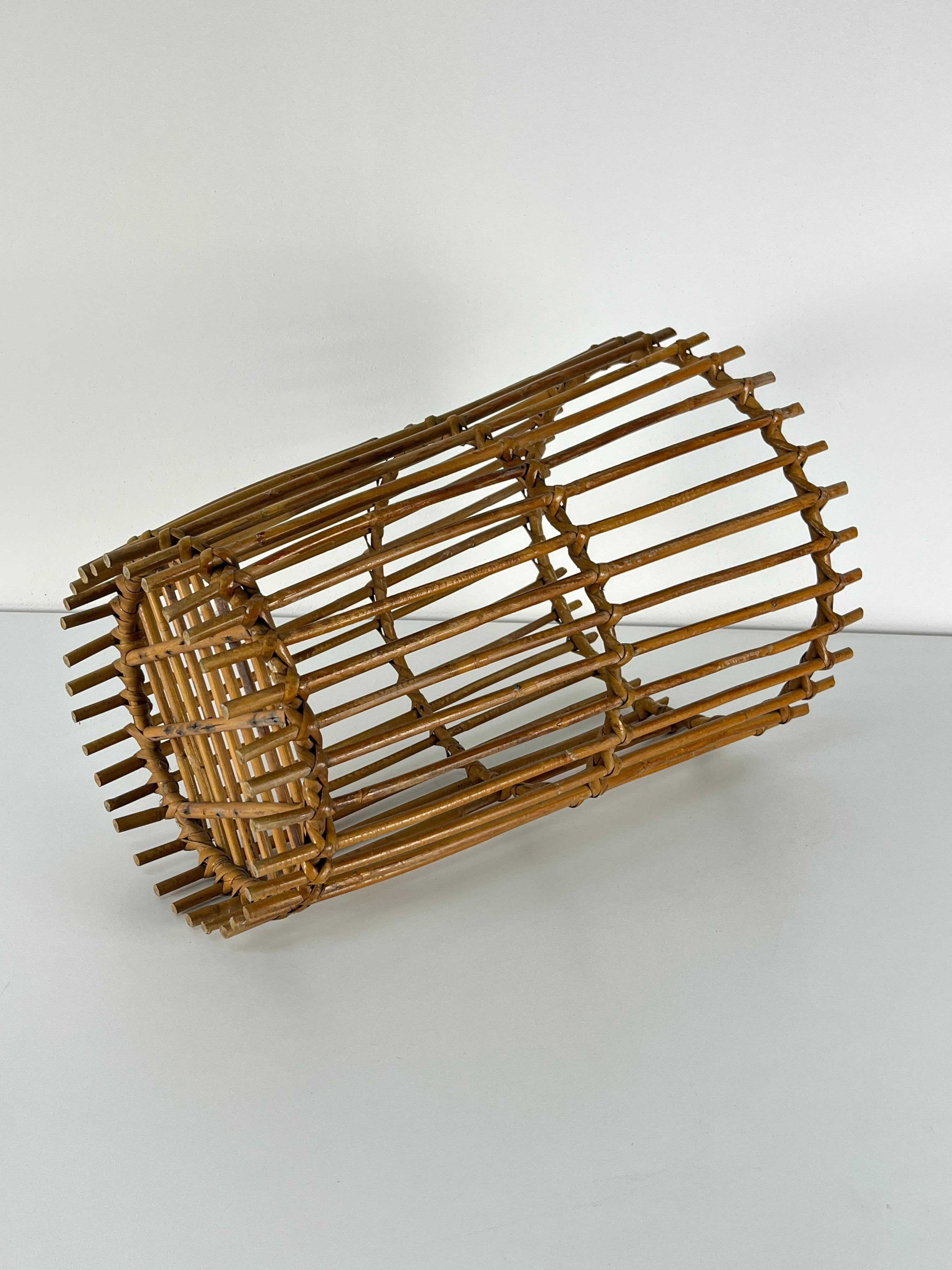 Mid-Century Bamboo Umbrella Stand, Made in Italy, 1960s In Good Condition For Sale In Palermo, IT