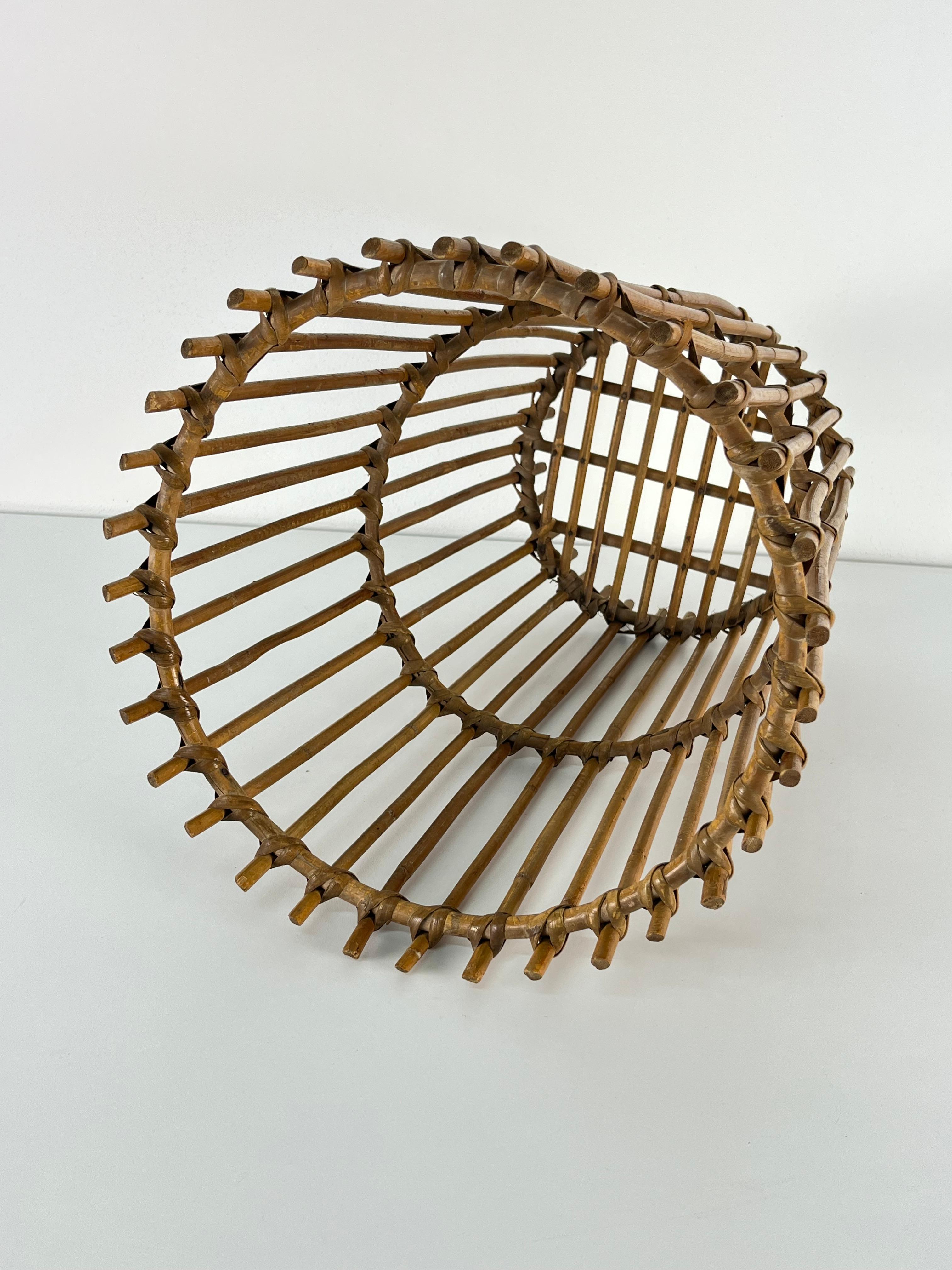 Mid-20th Century Mid-Century Bamboo Umbrella Stand, Made in Italy, 1960s For Sale