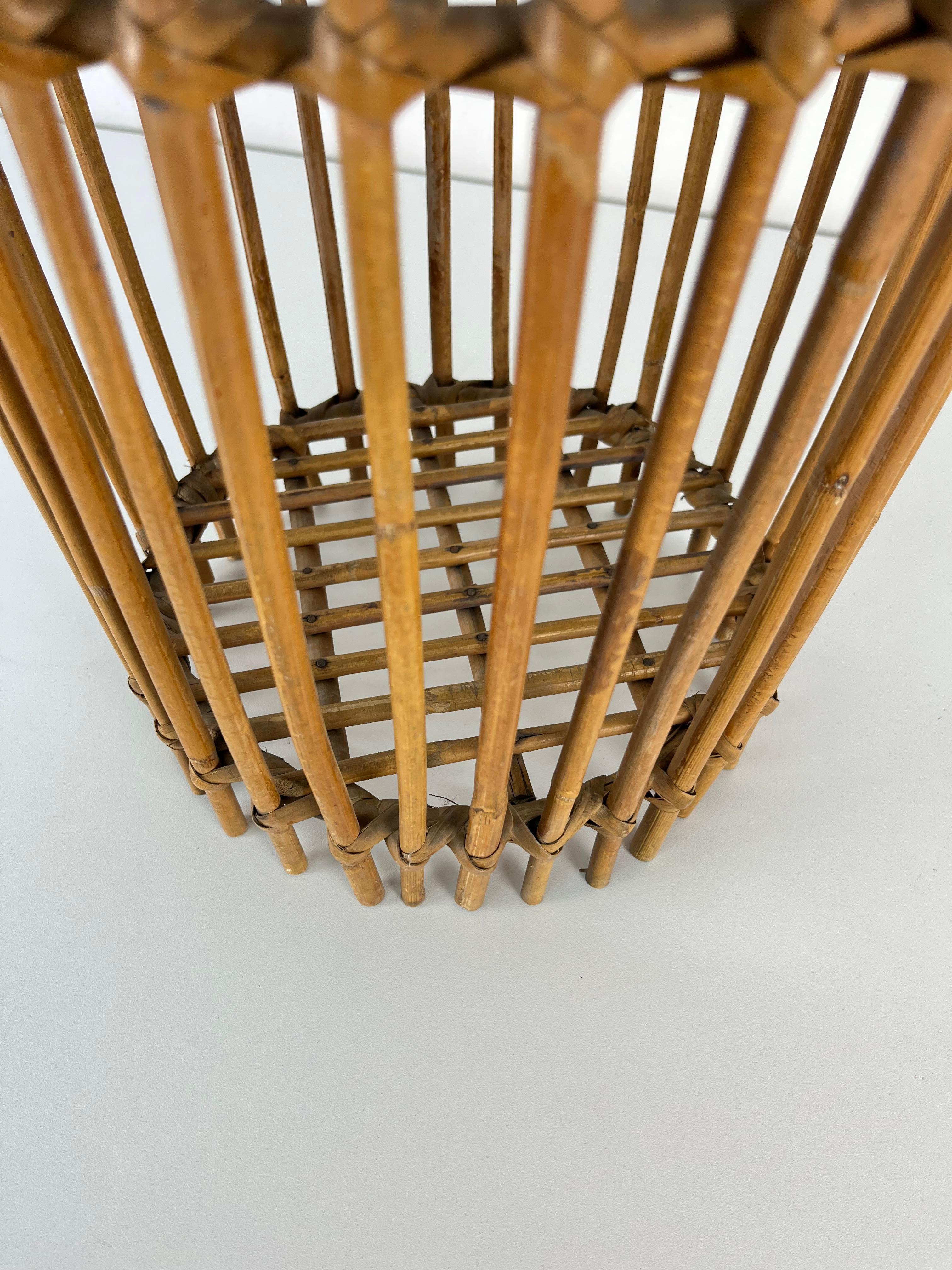 Mid-Century Bamboo Umbrella Stand, Made in Italy, 1960s For Sale 2
