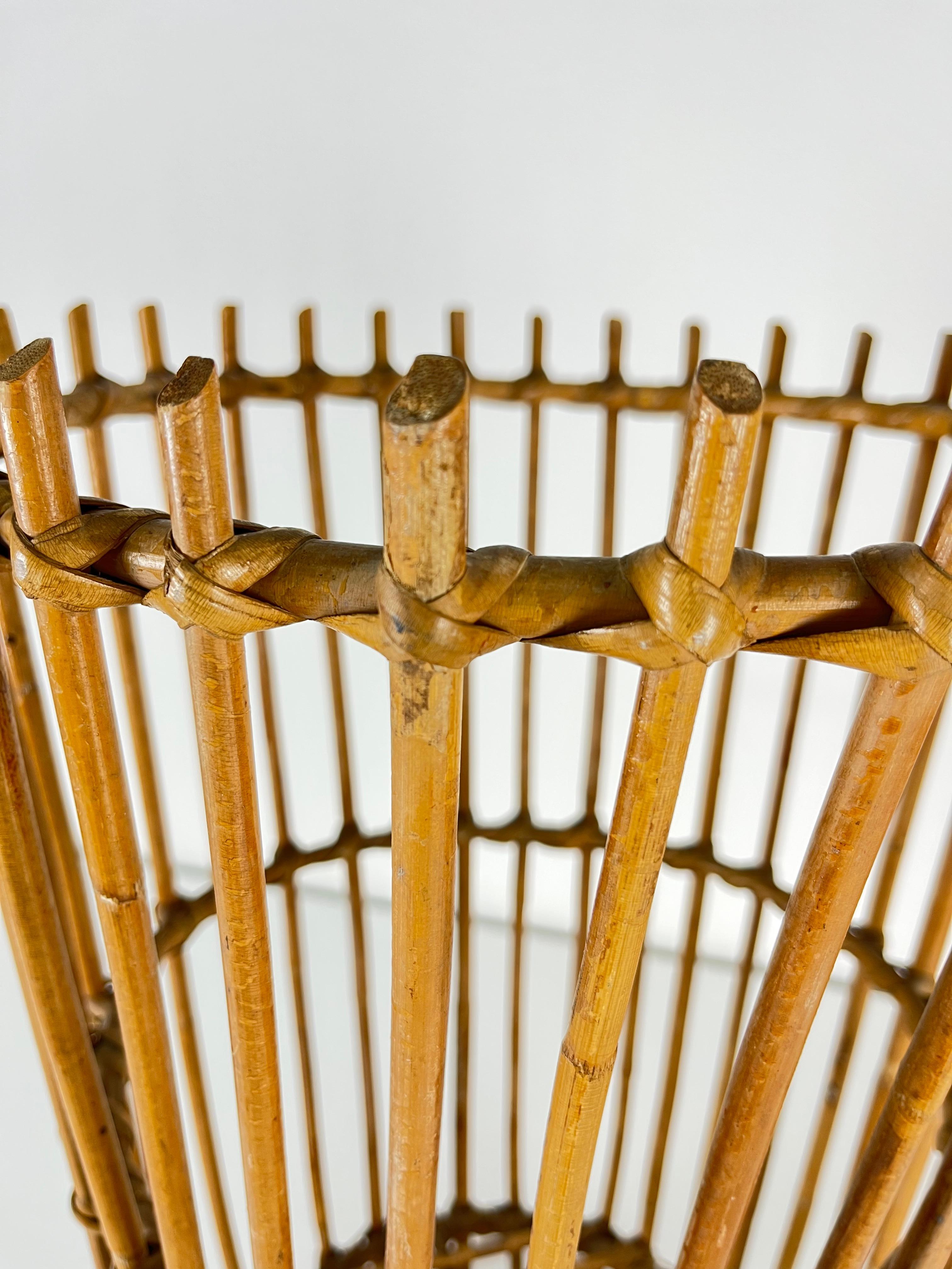 Mid-Century Bamboo Umbrella Stand, Made in Italy, 1960s For Sale 3