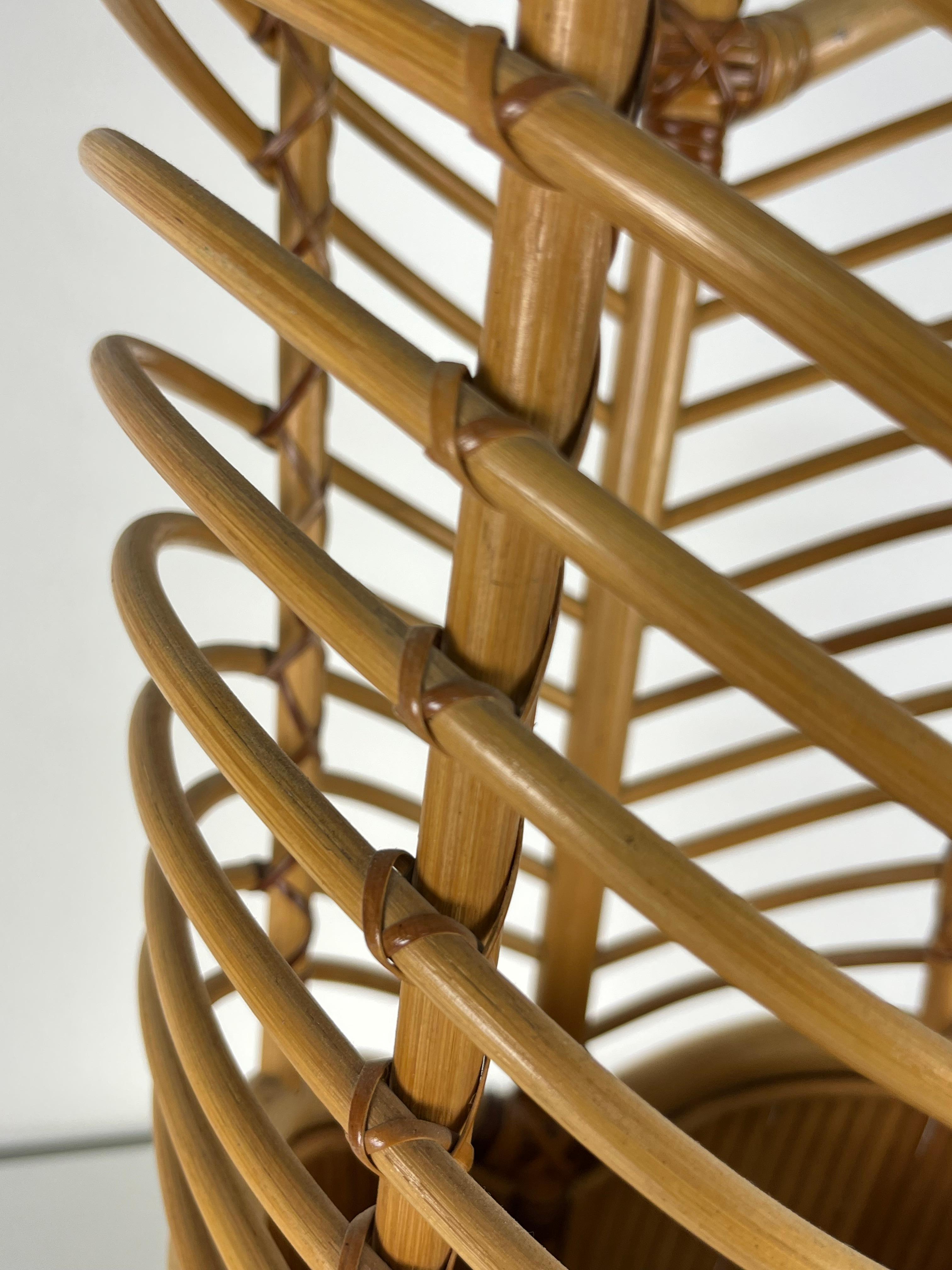 Mid-Century Bamboo Umbrella Stand, Made in Italy, 1960s For Sale 3