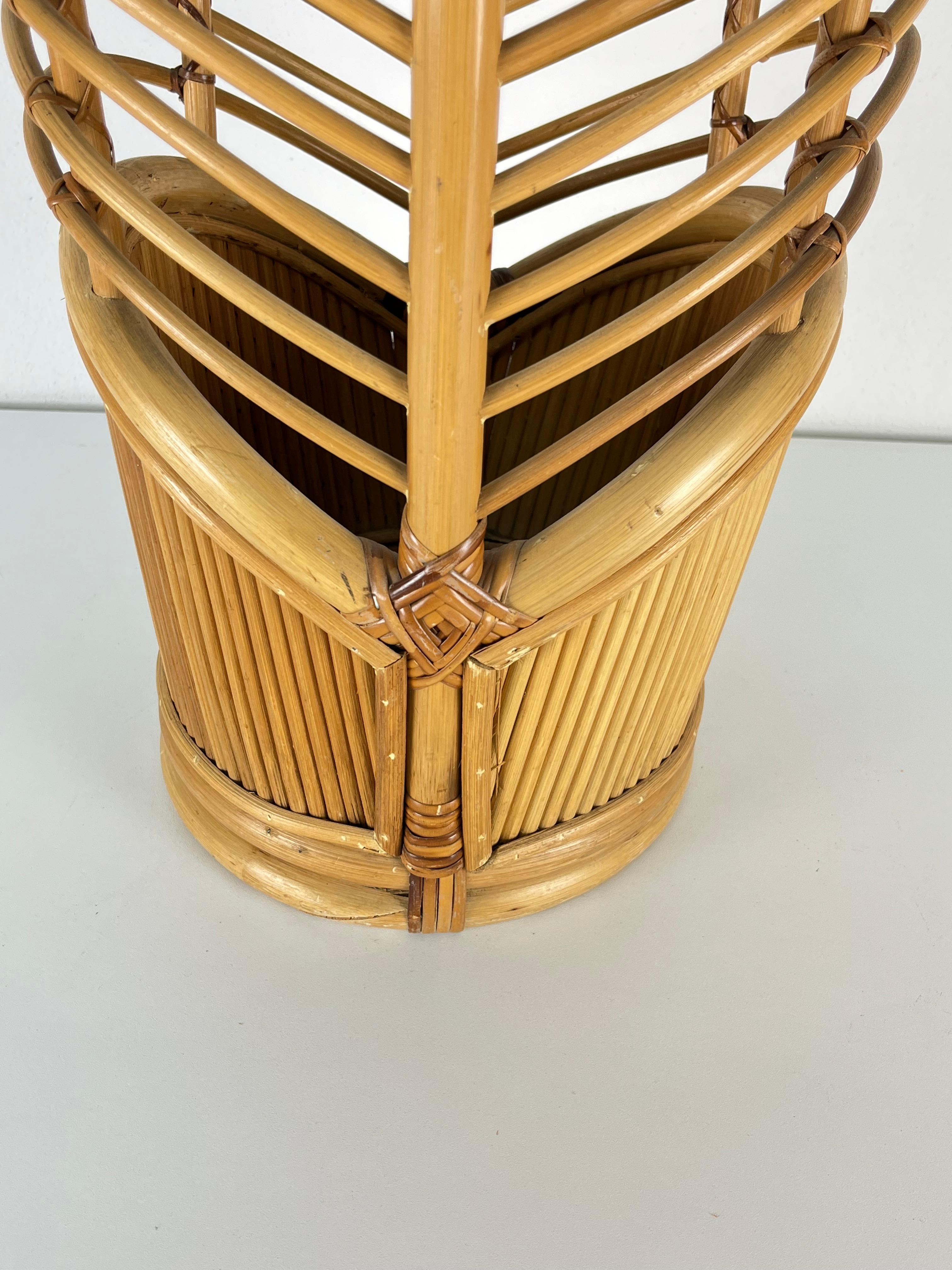 Mid-Century Bamboo Umbrella Stand, Made in Italy, 1960s For Sale 4