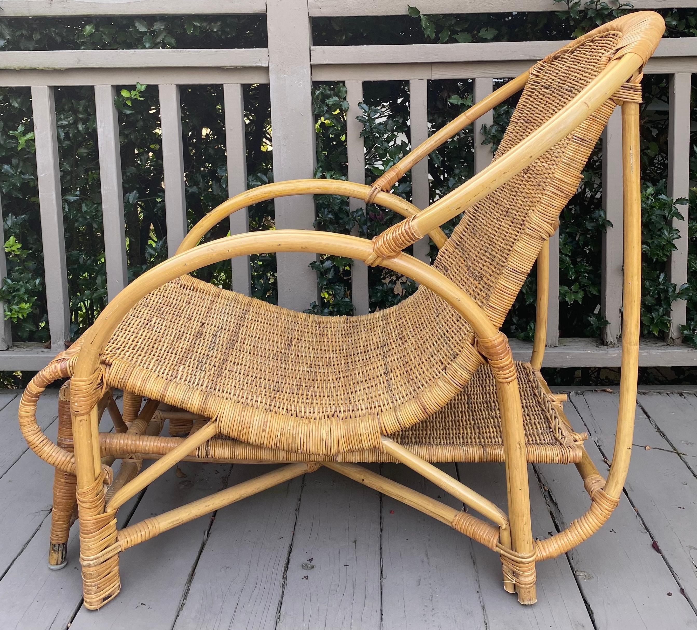 bamboo wicker chair