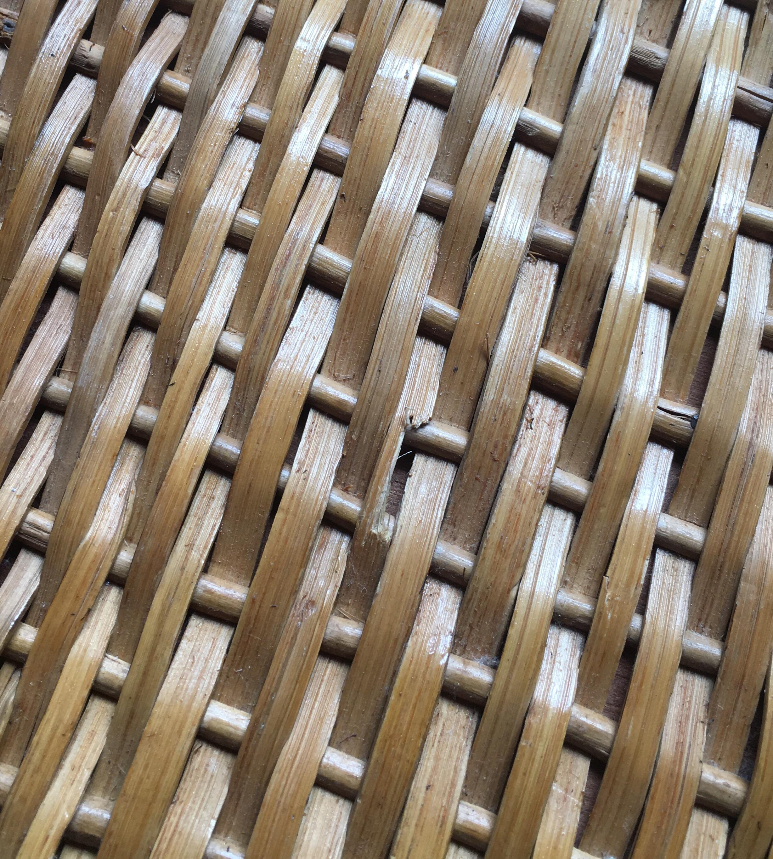 Midcentury Bamboo Wicker Rattan Bar Tray in the Style of Gabriella Crespi 2