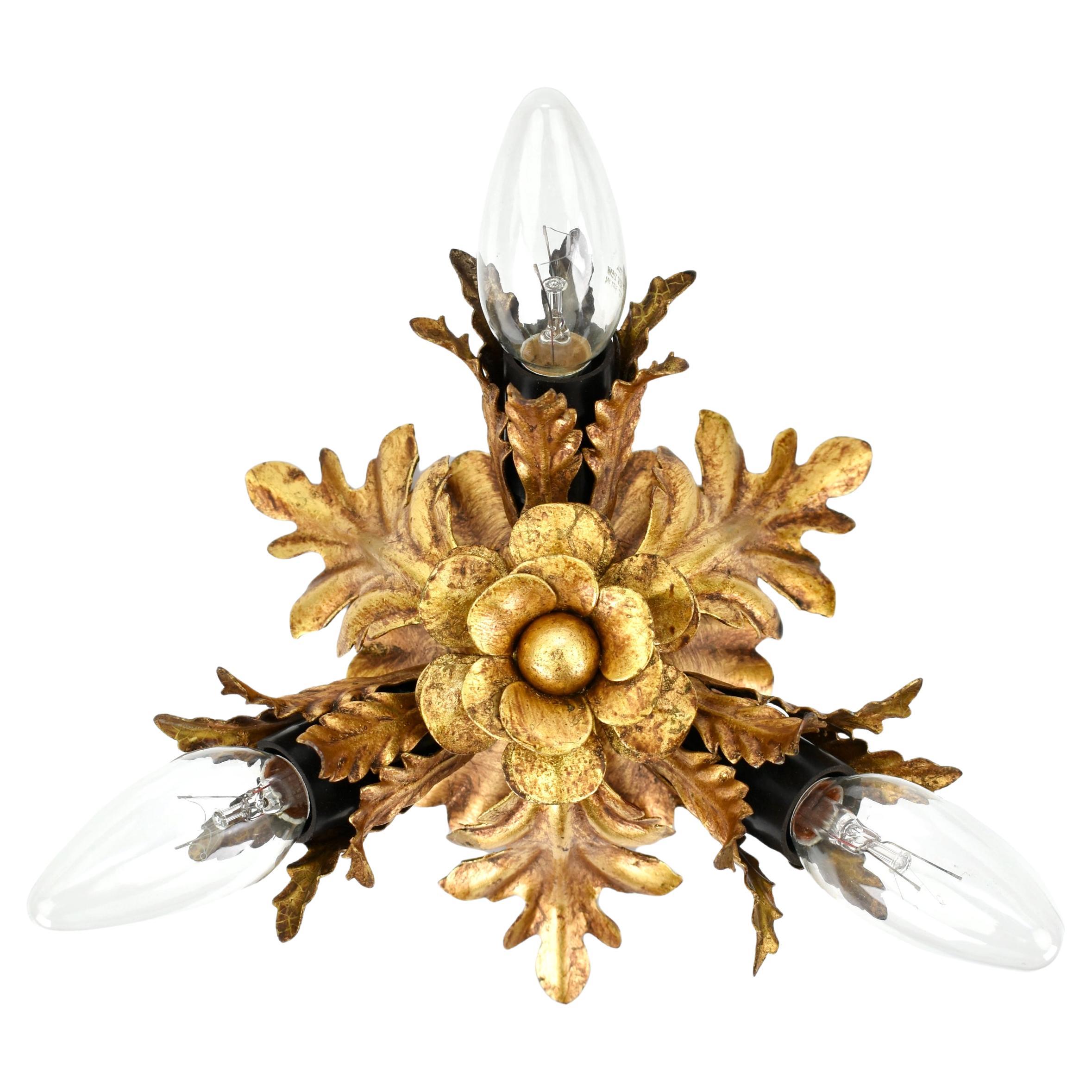 Mid Century Banci Firenze Flush Mount Gold