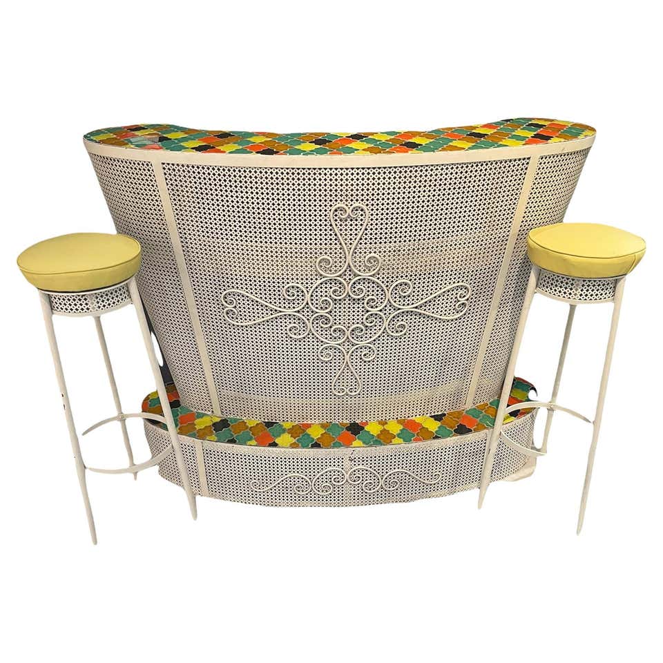 Wrought Iron Bar Stools at 1stDibs