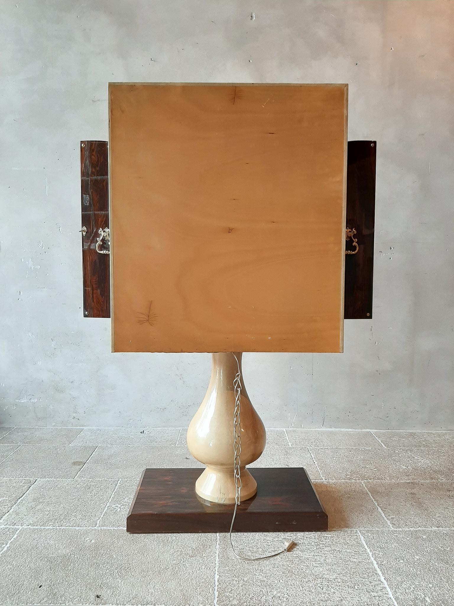 Mid-20th Century Midcentury Bar Cabinet by Aldo Tura in Wood and Goatskin 'Parchment' 1950s For Sale