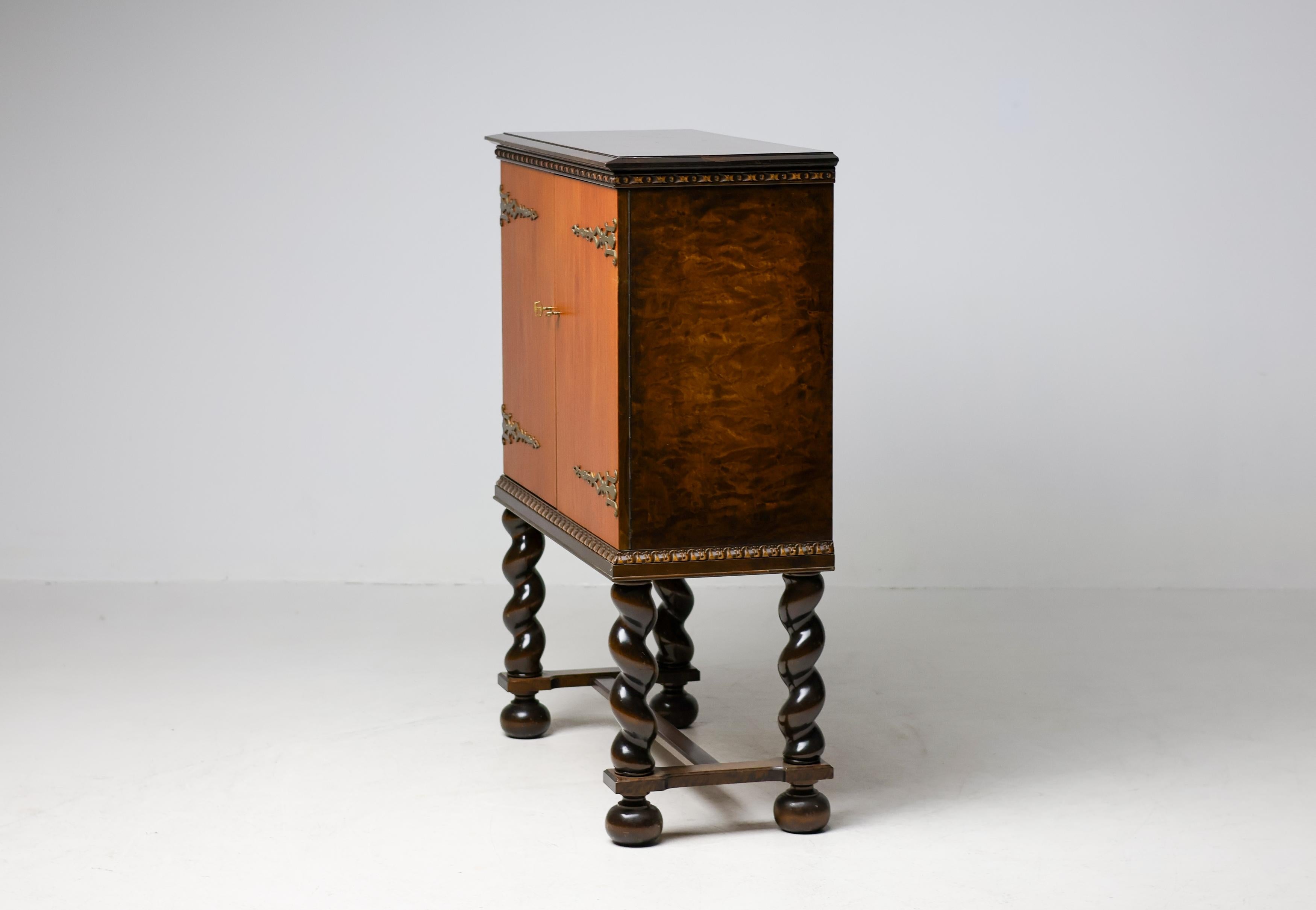 Mid-Century Bar Cabinet by Möbelproduktion AB, Sweden, ca 1950s For Sale 5