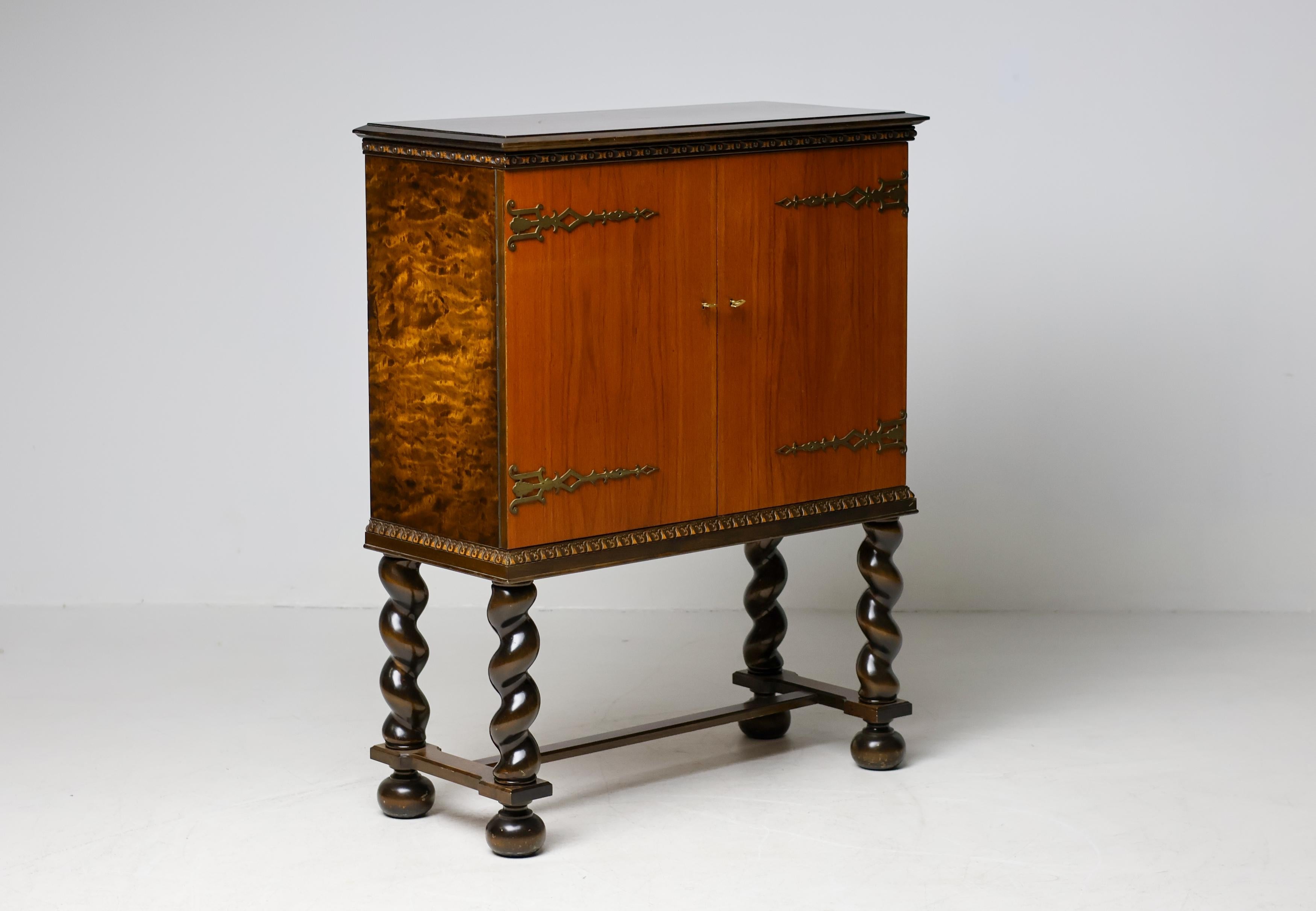 20th Century Mid-Century Bar Cabinet by Möbelproduktion AB, Sweden, ca 1950s For Sale