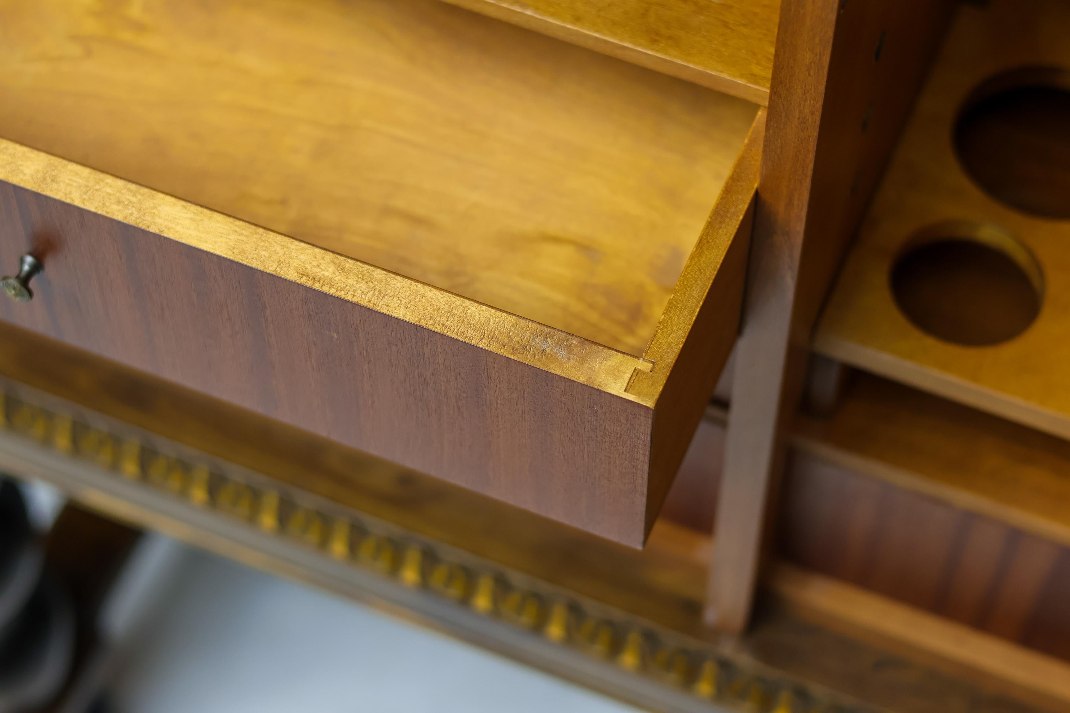 Mid-Century Bar Cabinet by Möbelproduktion AB, Sweden, ca 1950s For Sale 1