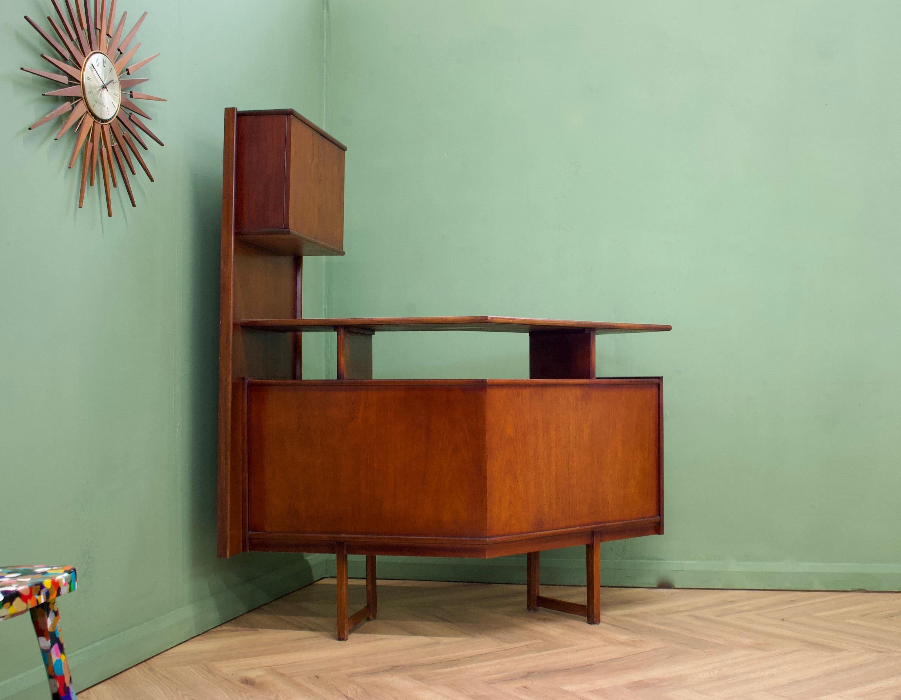British Mid Century Bar Cabinet Cocktail Bar from Turnidge with Stool, 1960s For Sale