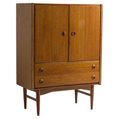 Mid-century bar cabinet in beech wood, Belgium 1960s