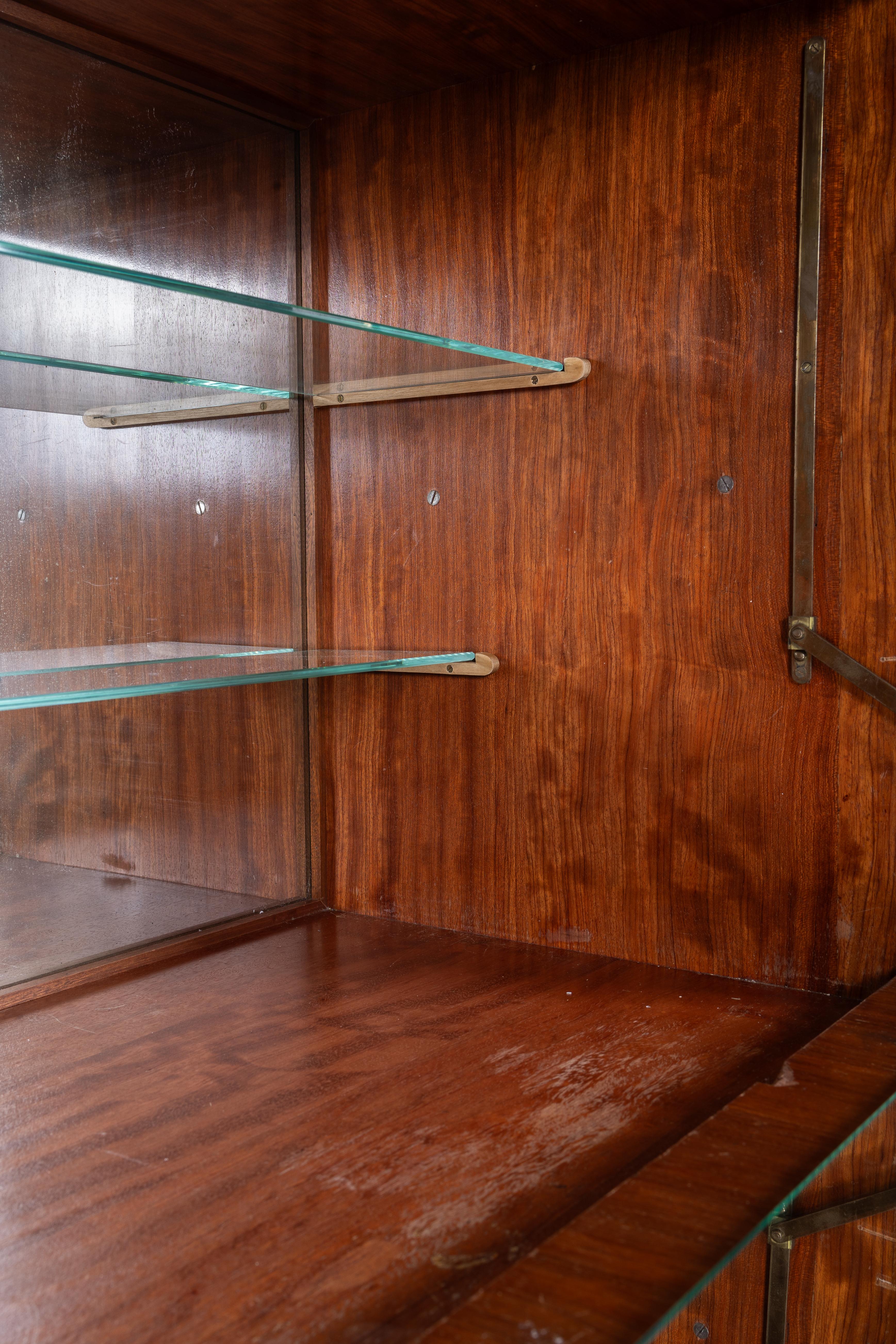 Belga Mobile bar di metà secolo in legno di Wood Wood di Alfred Hendrickx 1958 in vendita