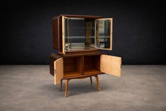Brasilianische Bar aus der Mitte des Jahrhunderts aus Hartholz mit Glasinterieur, Unbekannt