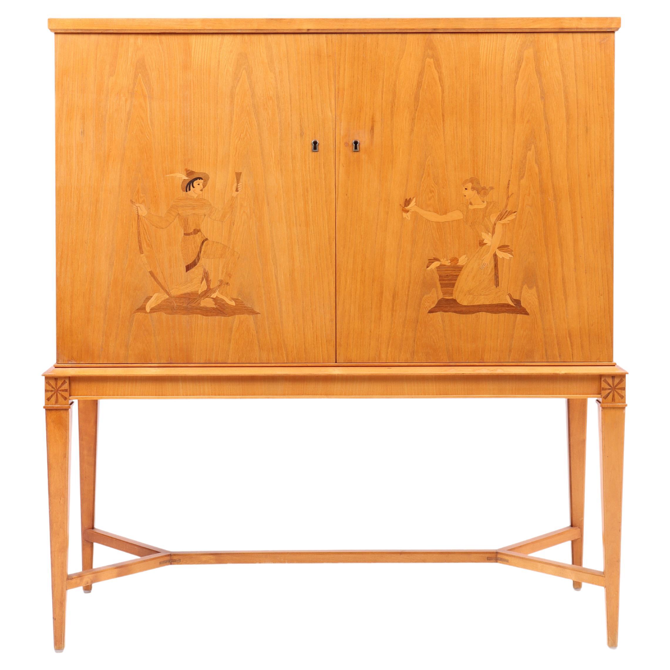 Mid-Century Bar Cabinet, Swedish Design, 1950s