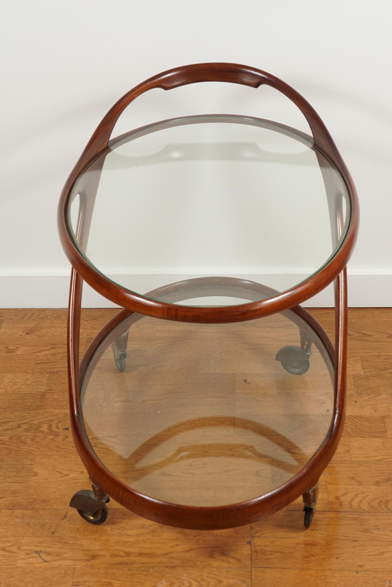 Midcentury Bar Cart by Paola Buffa In Good Condition In Hudson, NY