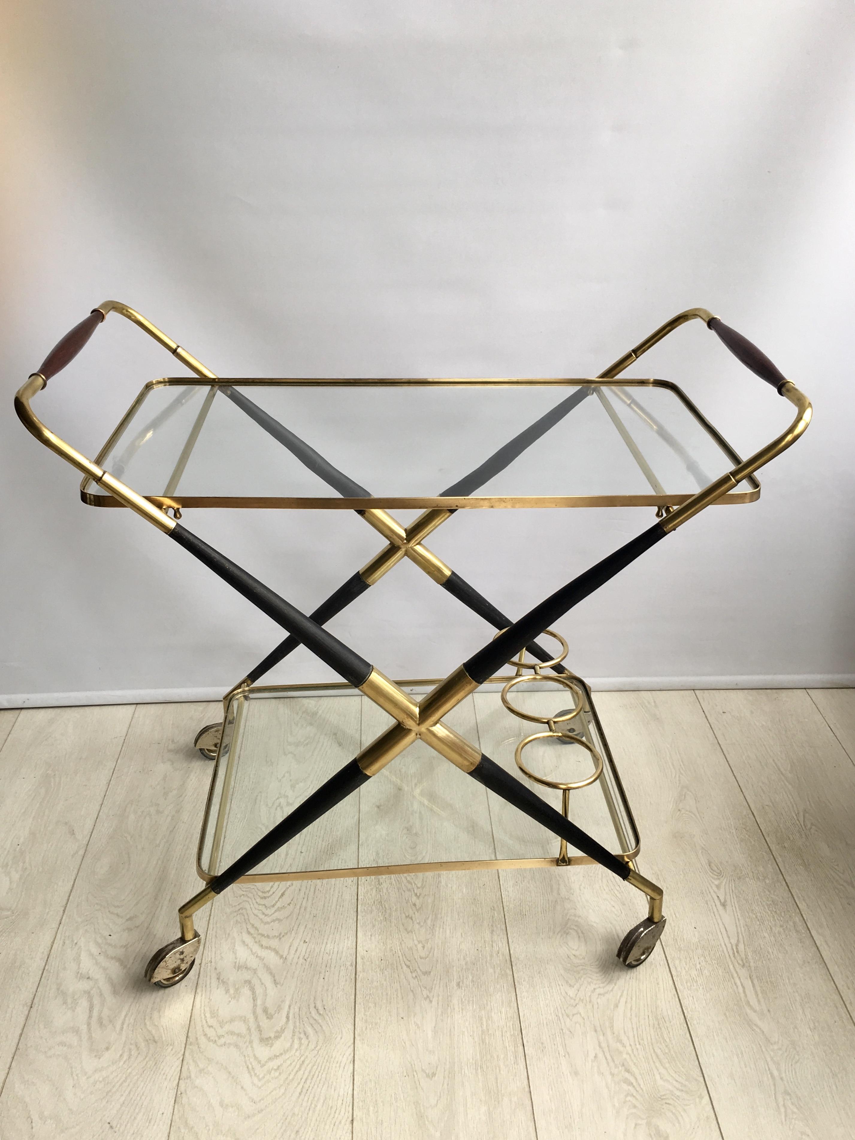 Mid-20th Century Midcentury Bar Cart Drinks Trolley, Cesare Lacca
