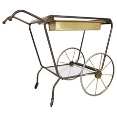 Mid-Century Bar Cart in the Style of Josef Frank, 1950s