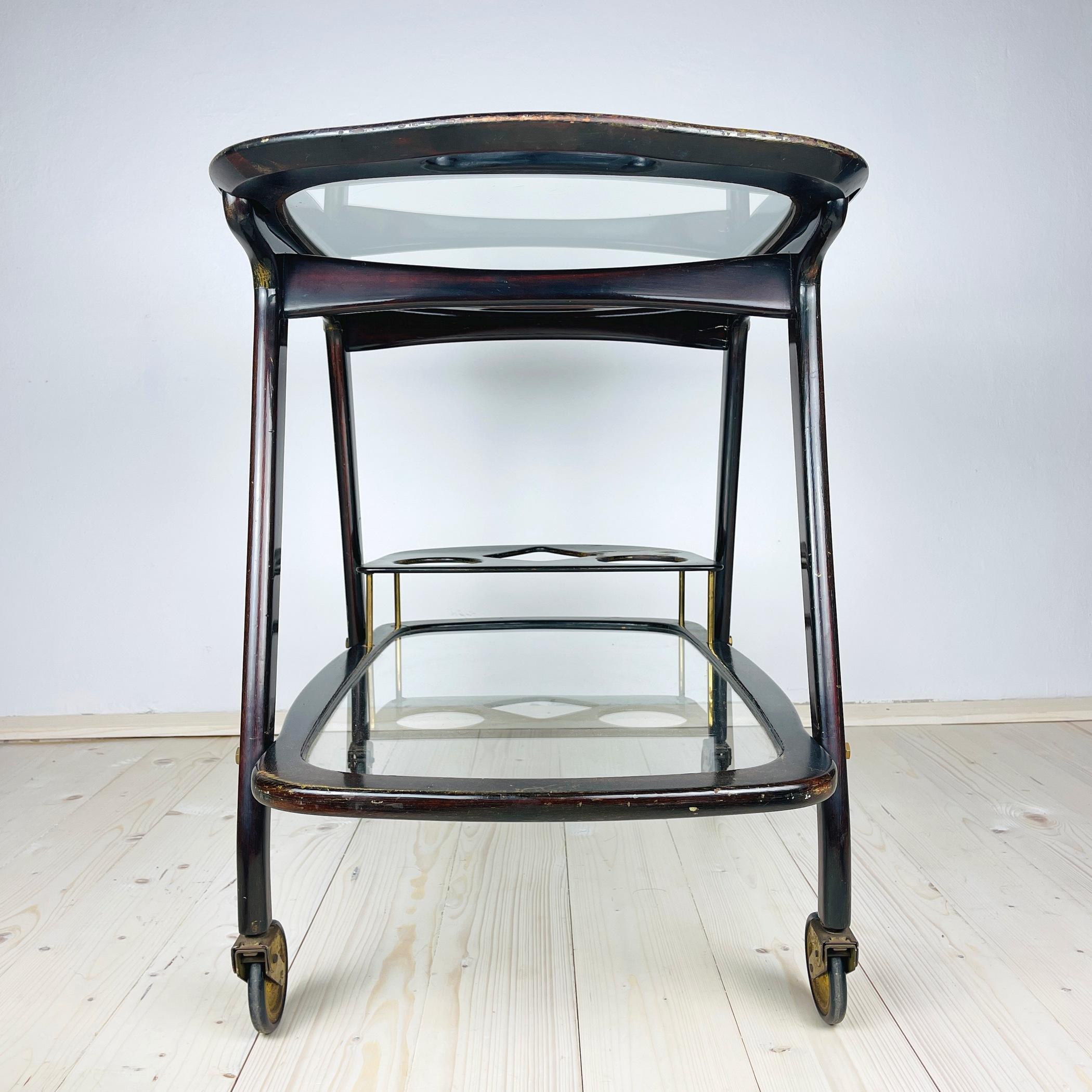 Midcentury Bar Cart Trolley by Ico Parisi for De Baggis, Italy, 1960s 5