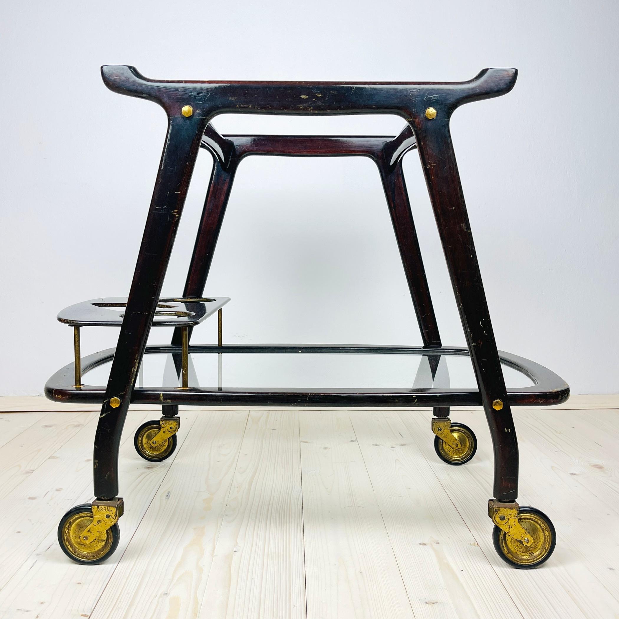 Midcentury Bar Cart Trolley by Ico Parisi for De Baggis, Italy, 1960s 6