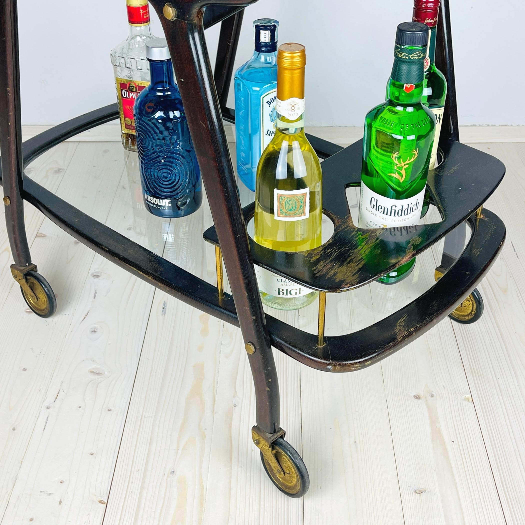 Midcentury Bar Cart Trolley by Ico Parisi for De Baggis, Italy, 1960s 8