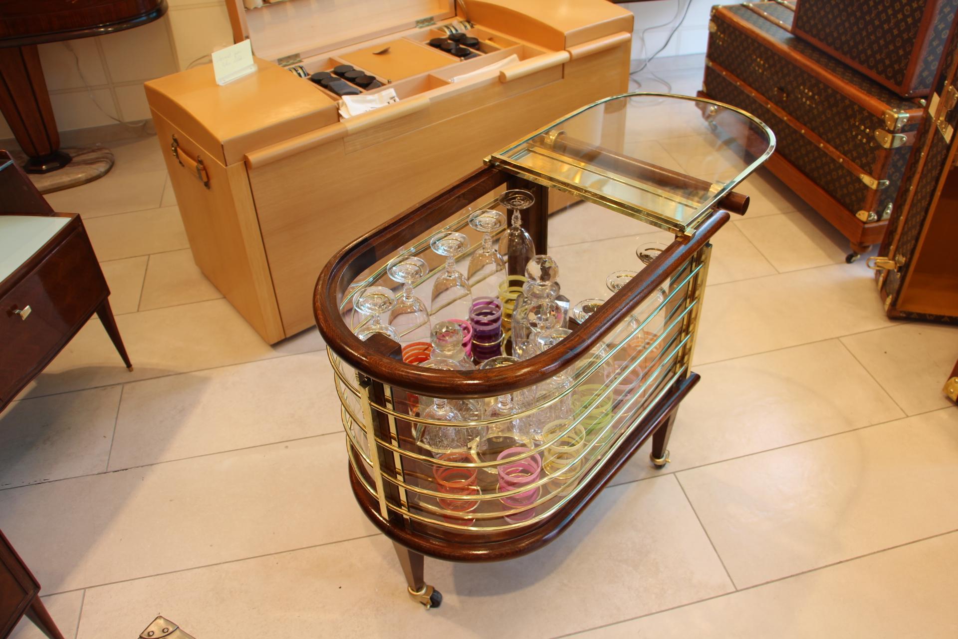 Mid-Century Bar Cart / Trolley, Louis Sognot, France, 1960's 9