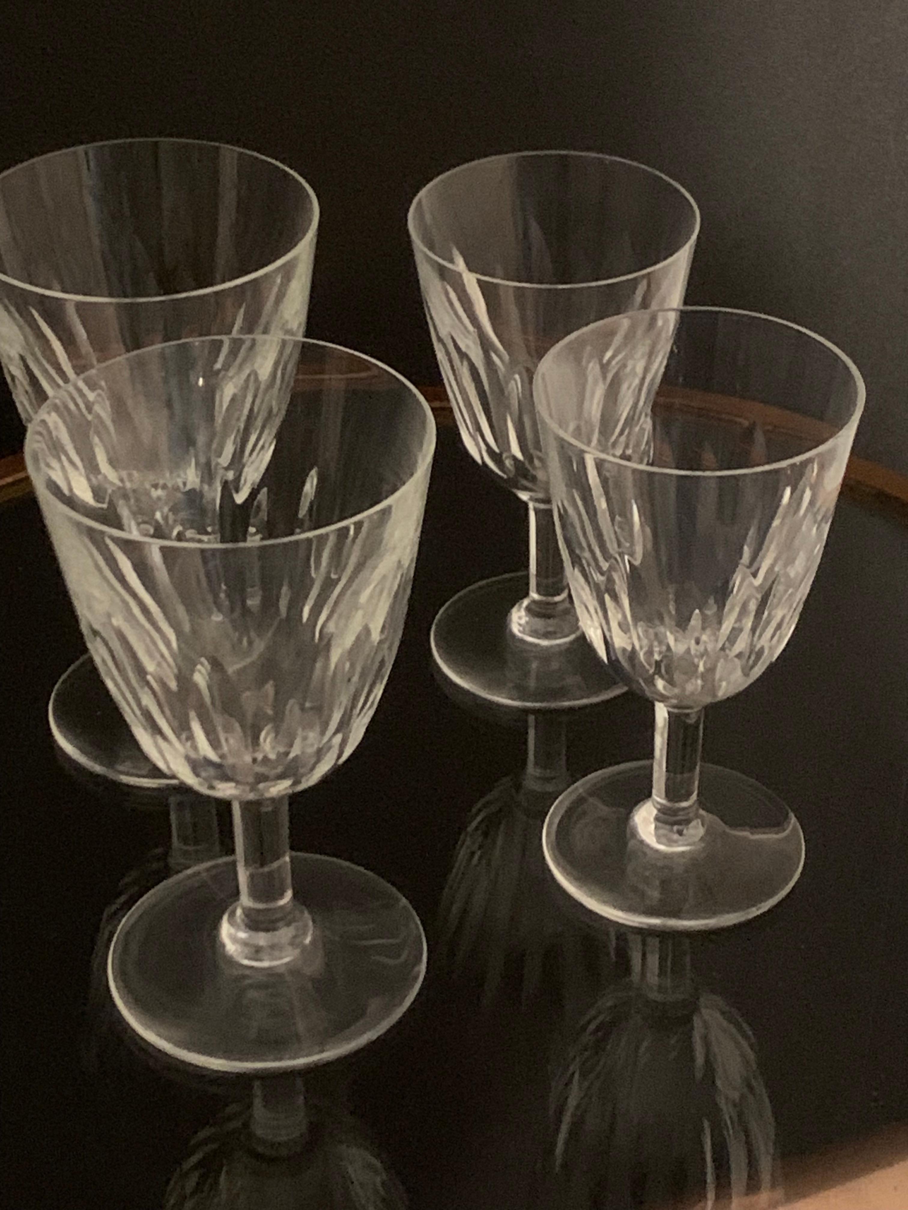 Mid-Century Bar Cart / Trolley, Louis Sognot, France, Baccarat Crystal Glasses 6
