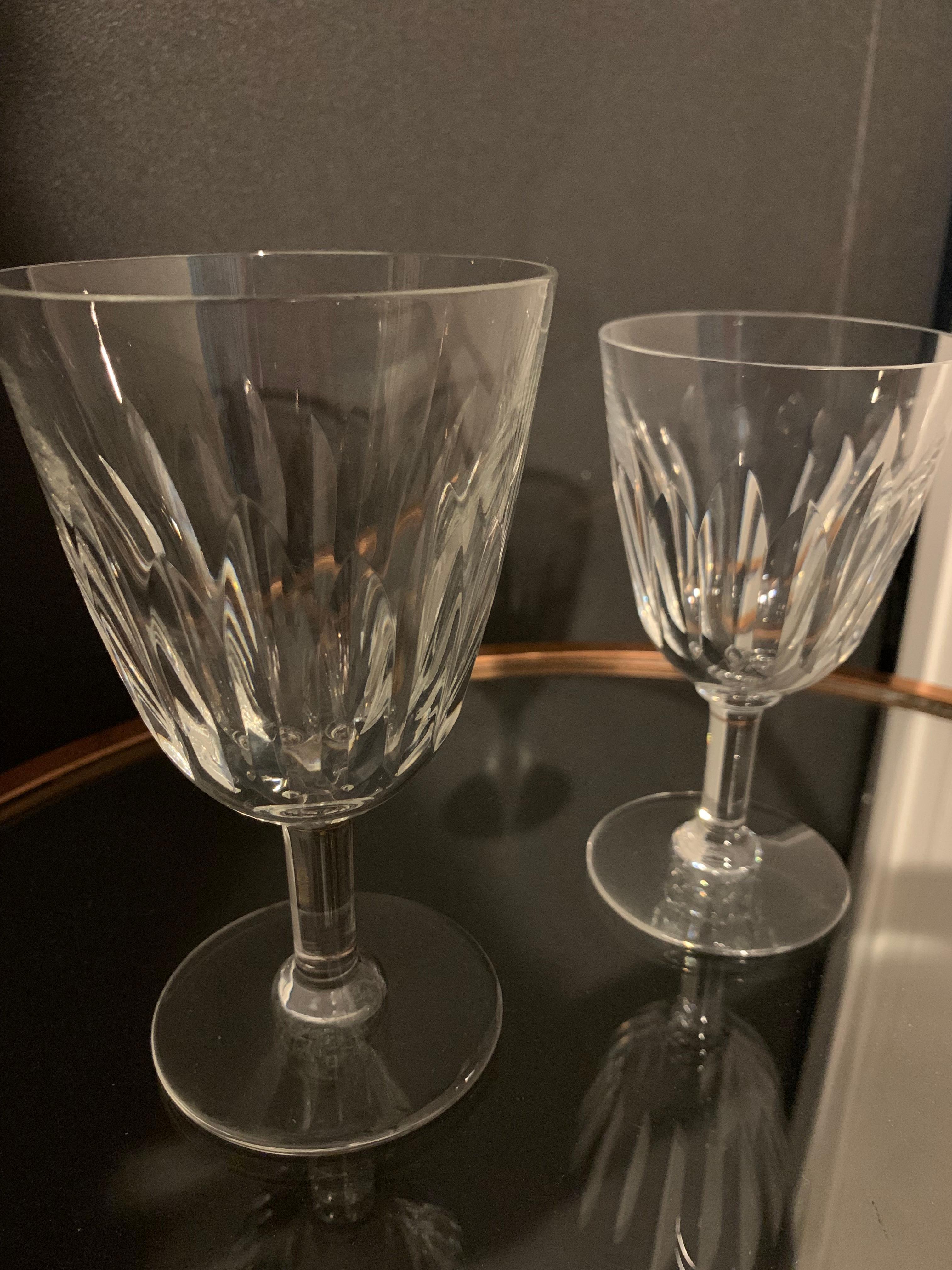 Mid-Century Bar Cart / Trolley, Louis Sognot, France, Baccarat Crystal Glasses 14