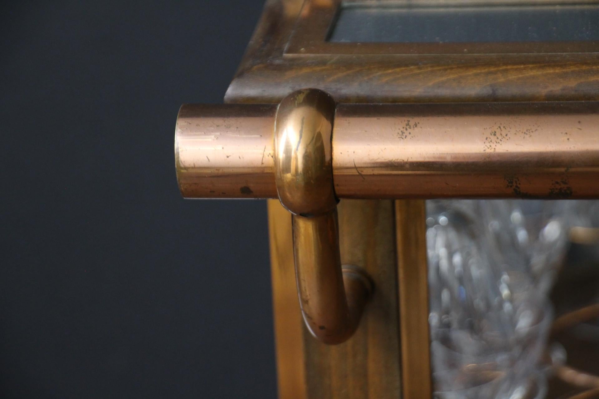 Mid-Century Bar Cart / Trolley, Louis Sognot, France, Baccarat Crystal Glasses In Good Condition In Saint-Ouen, FR