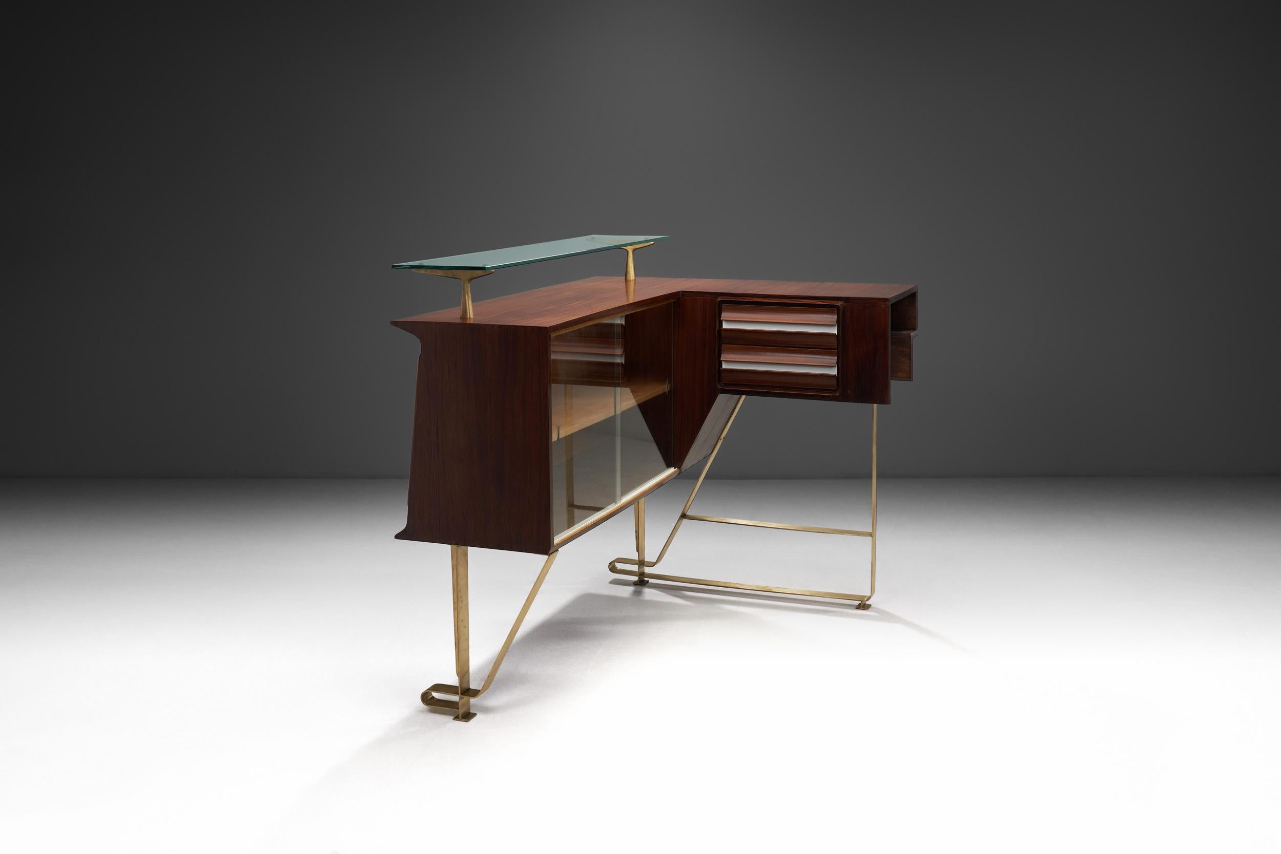Italian Mid-Century Bar Counter by Luigi Scremin (Attr.), Italy 1950s For Sale