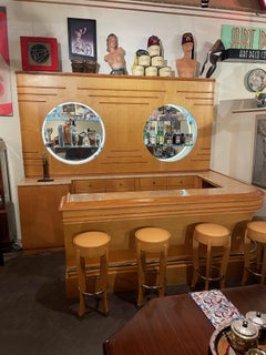 Midcentury Bar Custom Made 4 Stools