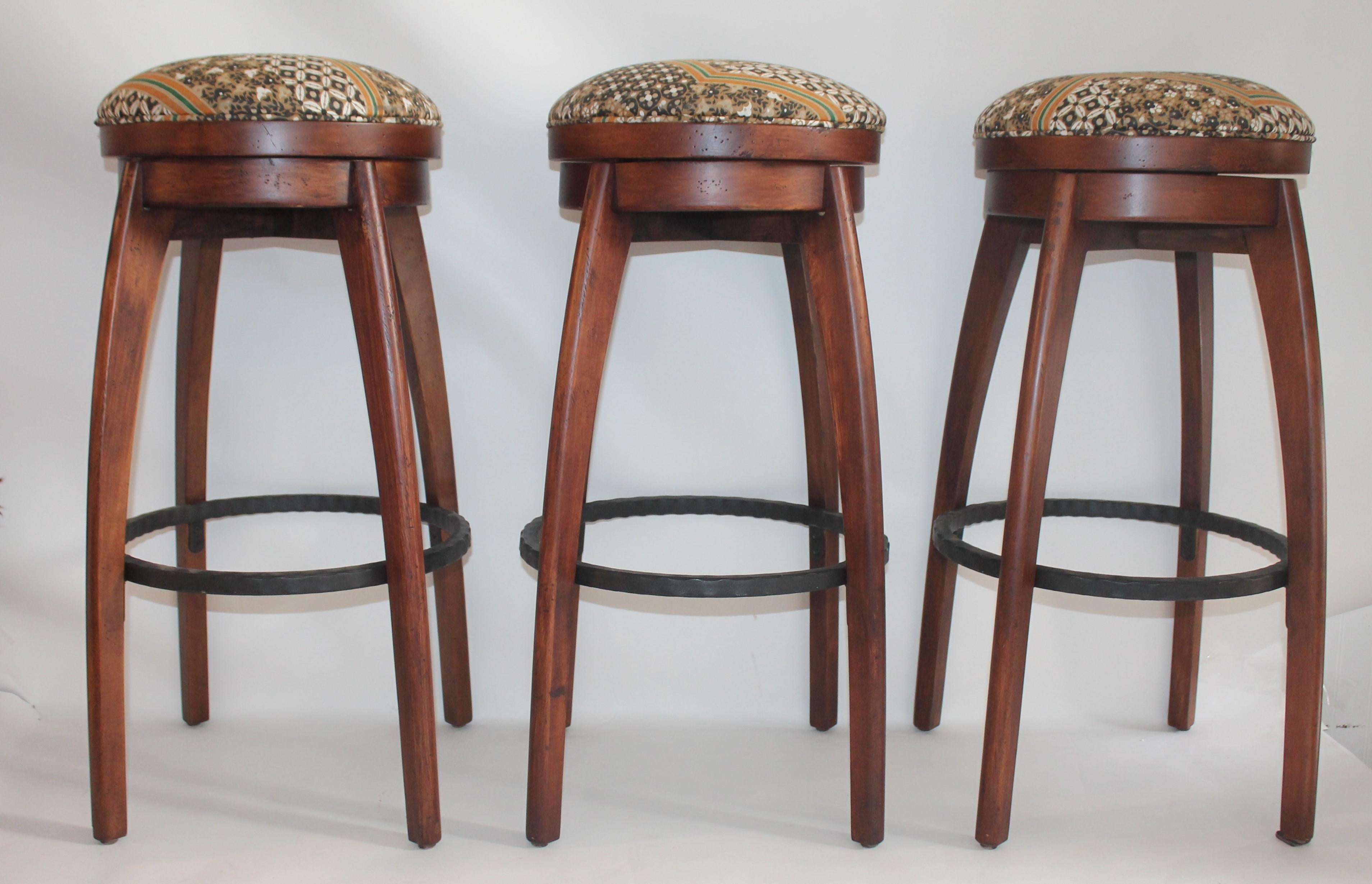 Hand-Crafted Midcentury Bar Stools / Set of Five