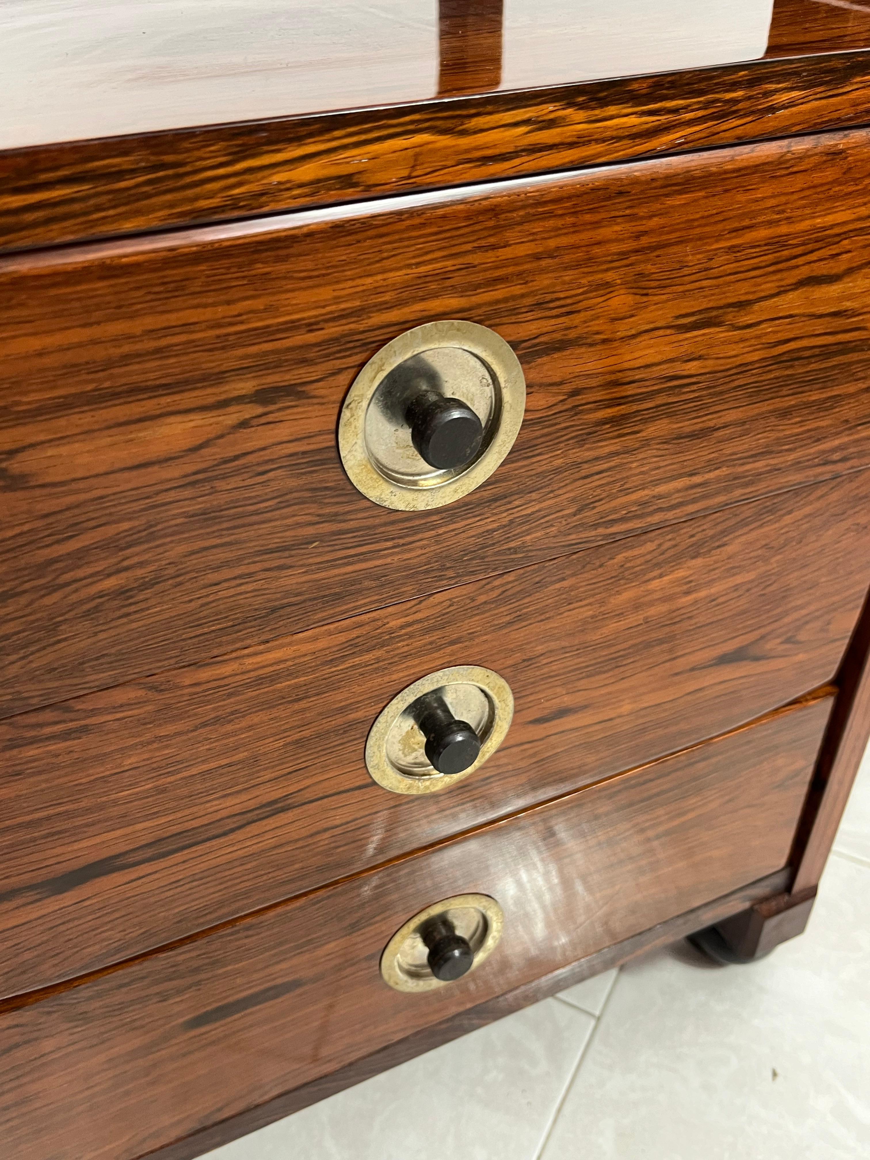 Mid-Century Bar Trolley Cabinet, attributed to Edmondo Palutari, 1960s In Good Condition For Sale In Palermo, IT