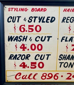 Mid Century Barber Shop Sign