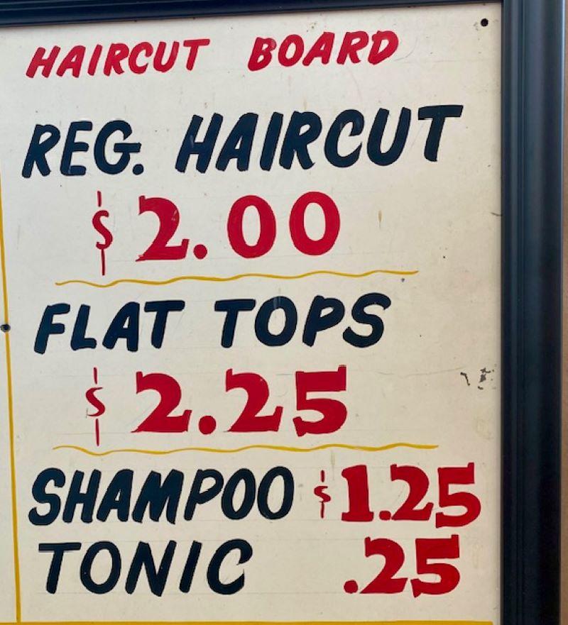 American Mid Century Barber Shop Sign For Sale