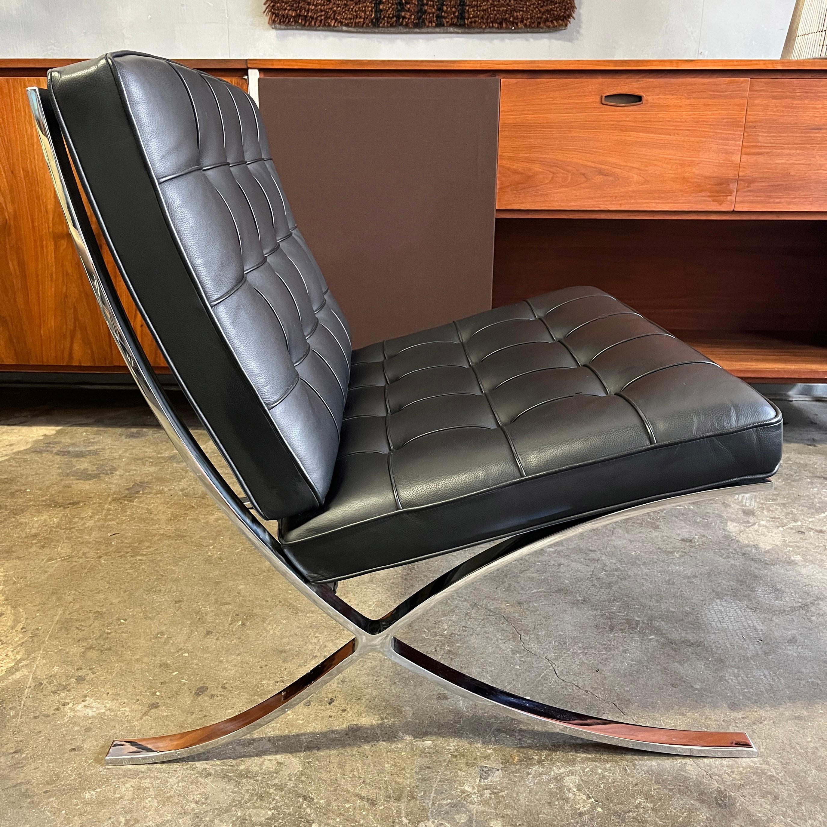 Mid-Century Modern Mid-Century Pair of Barcelona Chairs by Knoll