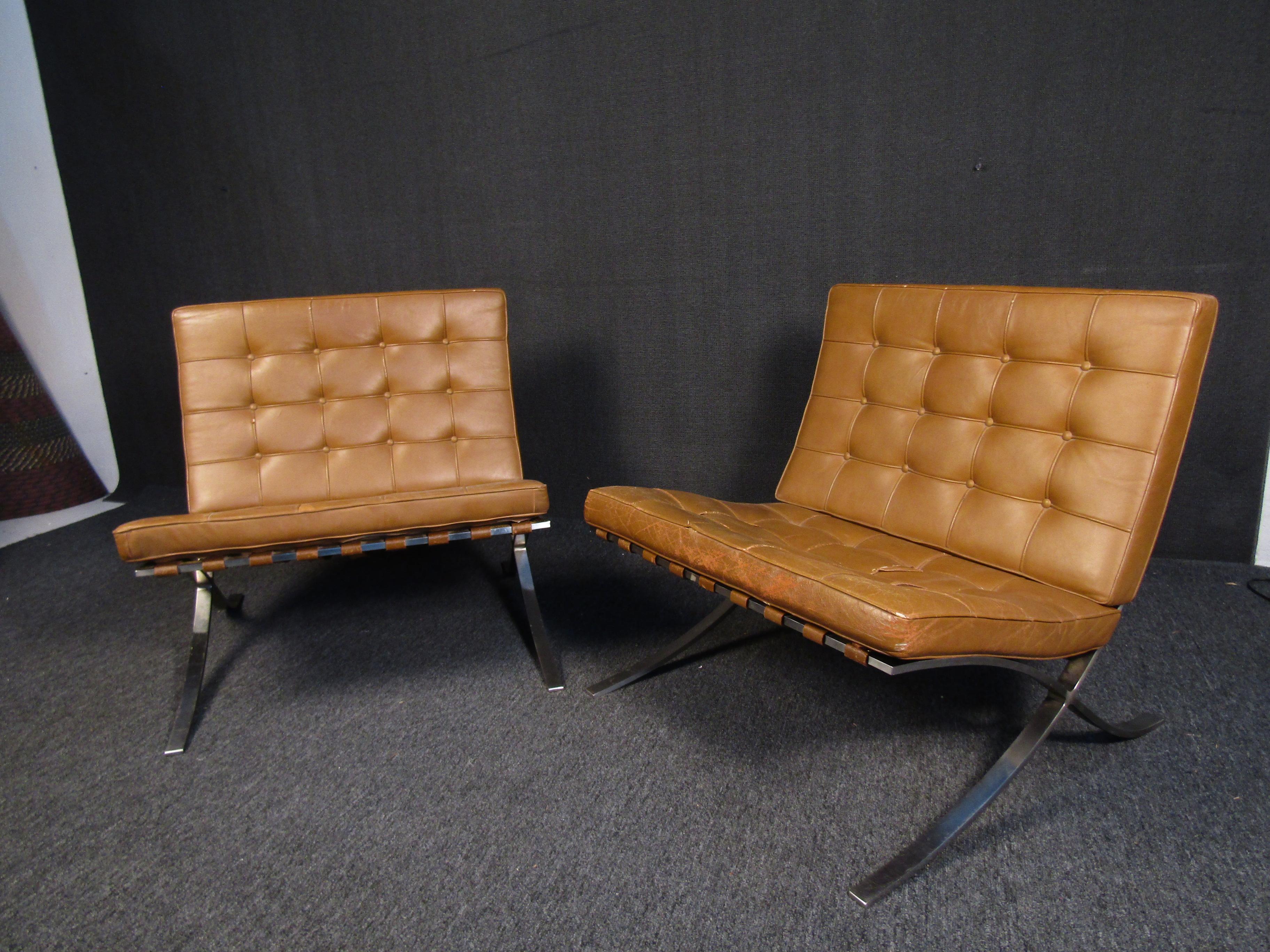 Mid-Century Modern Mid-Century Barcelona Lounge Chairs
